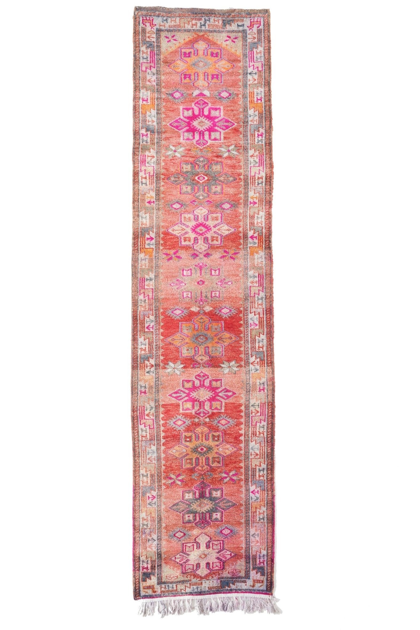 'Ambrosia' Turkish Vintage Runner - 2'11.5'' x 12'5'' - Canary Lane