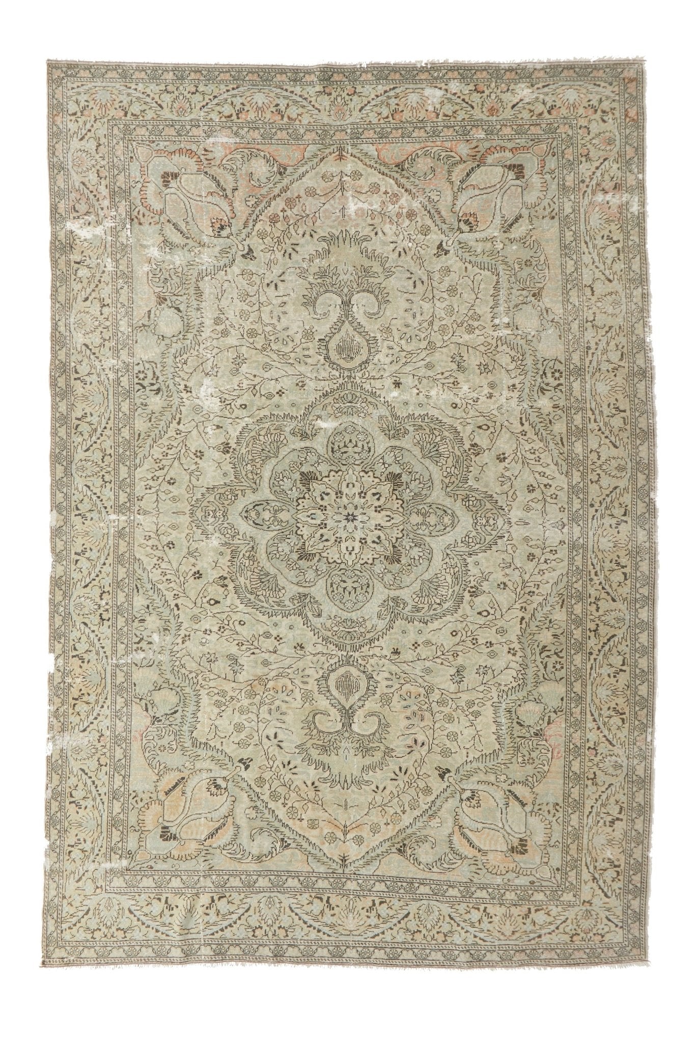 'Artemisia' Vintage Persian Rug - 6'6" x 9'8" - Canary Lane