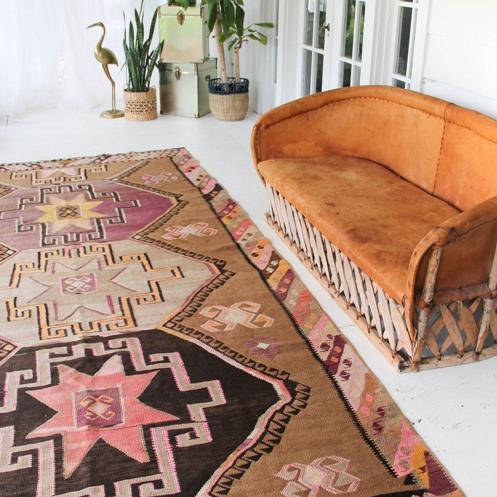 
                      
                        'Beverly' Vintage Turkish Kilim - 6'5" x 12'6" - Canary Lane
                      
                    