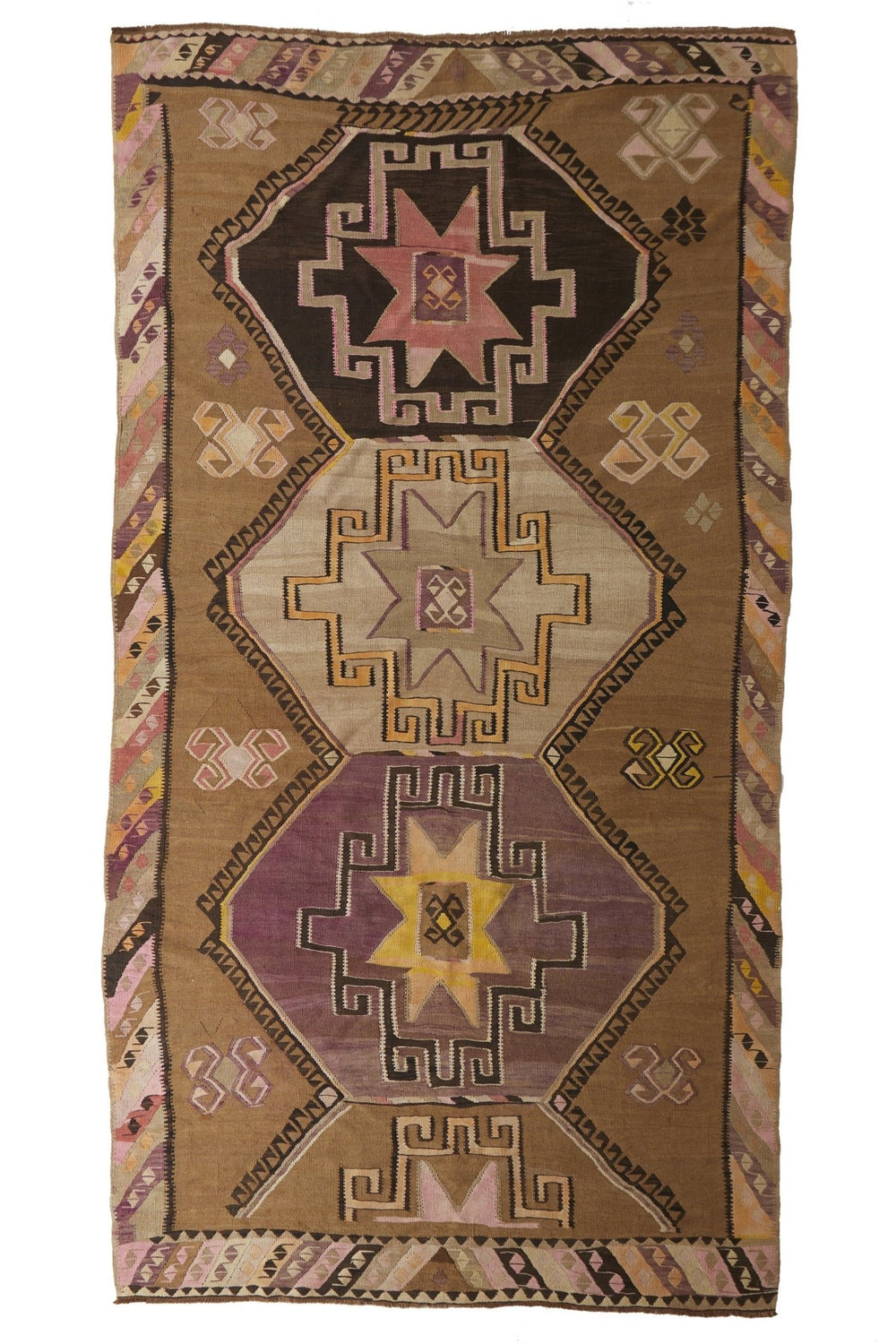 'Beverly' Vintage Turkish Kilim - 6'5