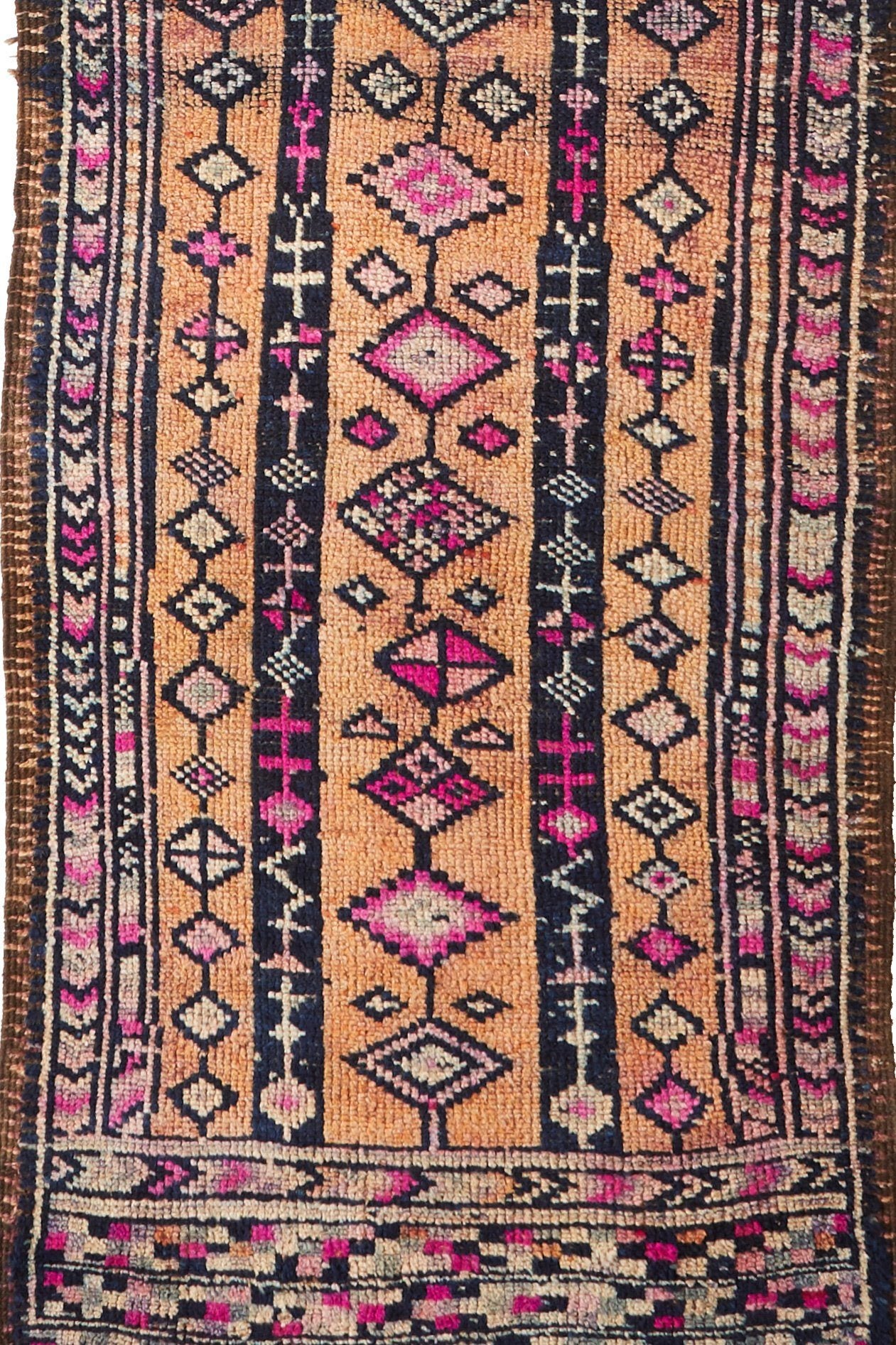 'Bliss' Tribal Vintage Turkish Rug - 2'8'' x 11'7'' - Canary Lane