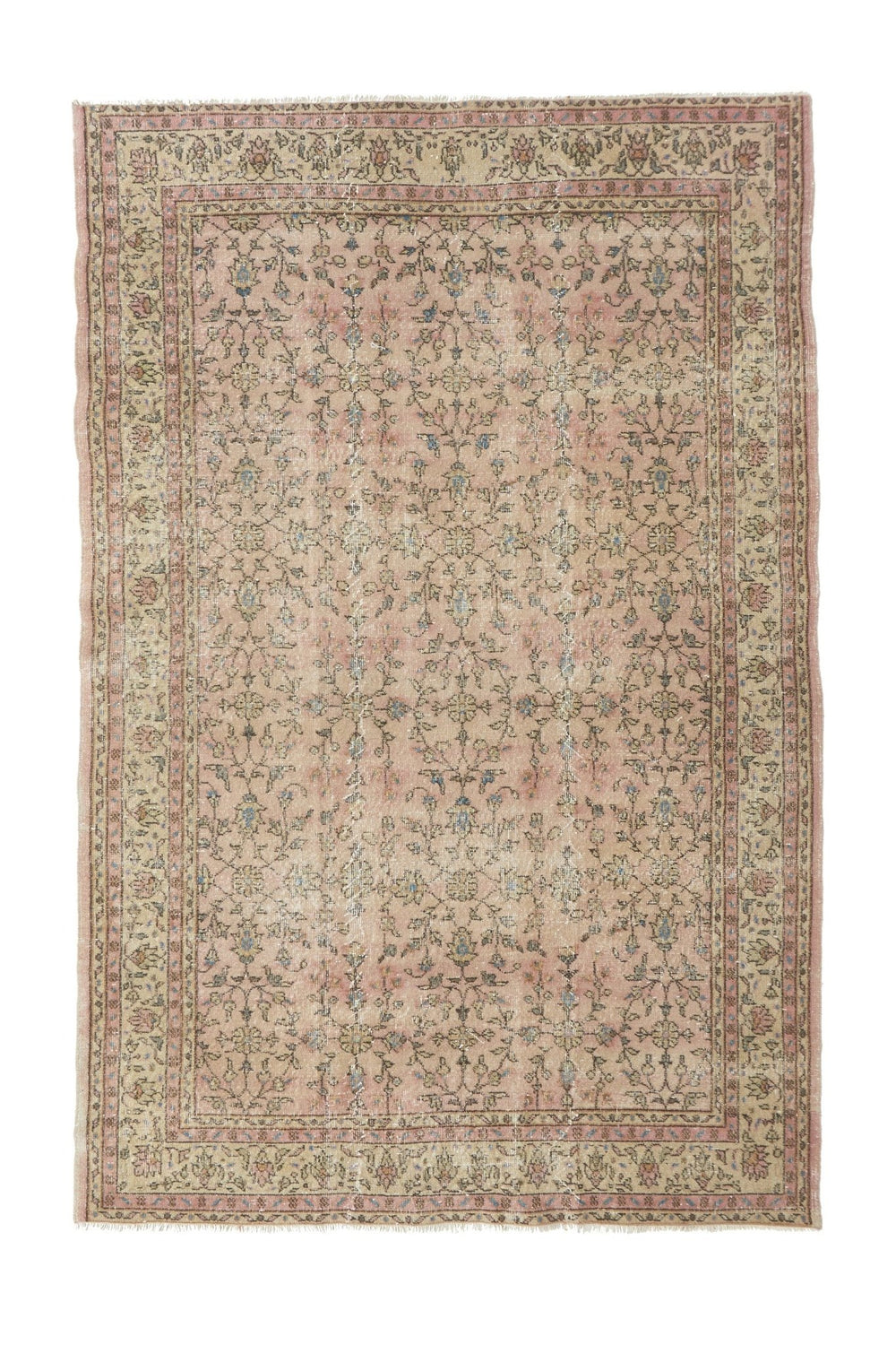 ‘Blossom’ vintage Turkish Rug - 6' x 9'2