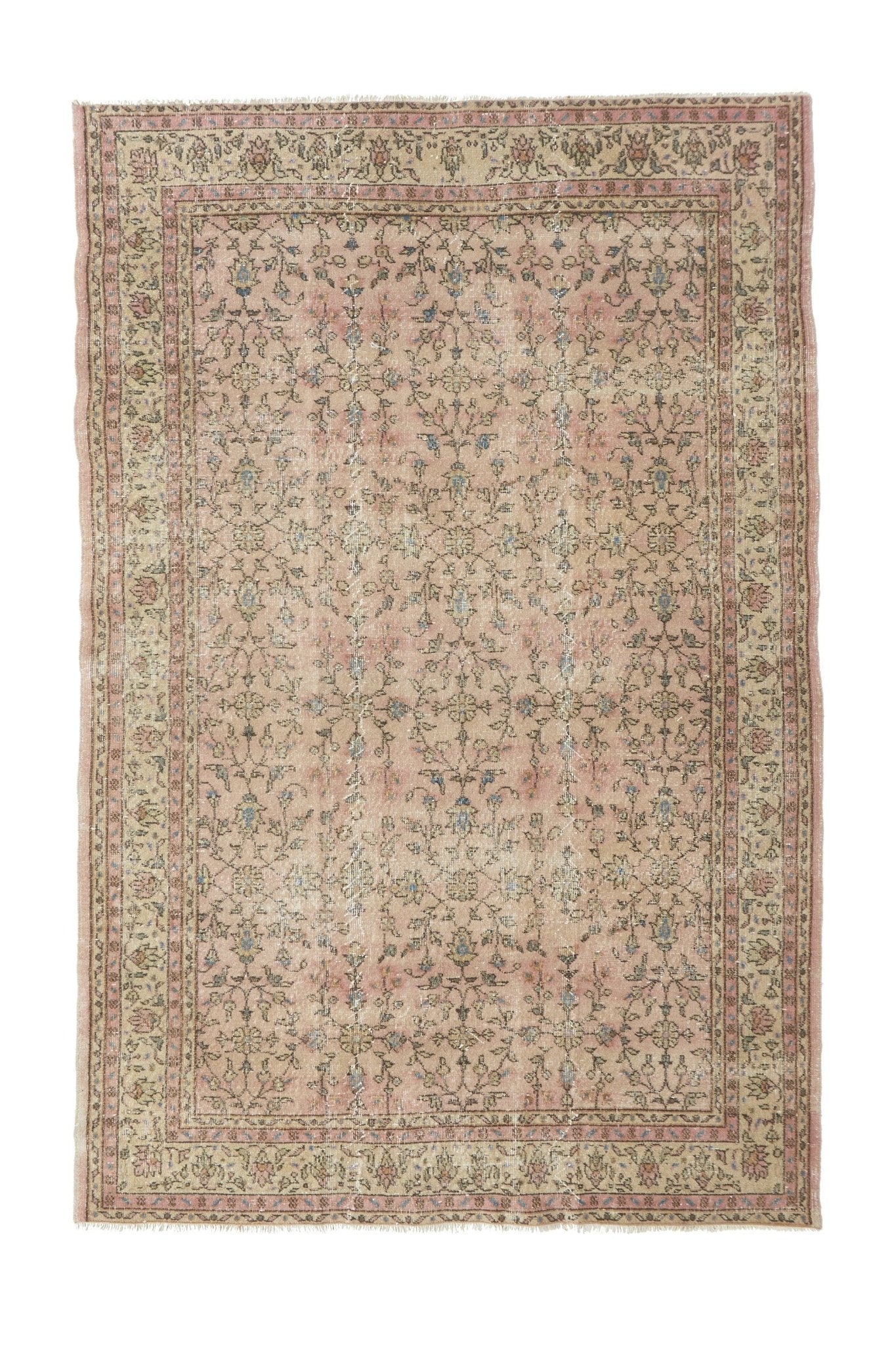 ‘Blossom’ vintage Turkish Rug - 6' x 9'2" - Canary Lane