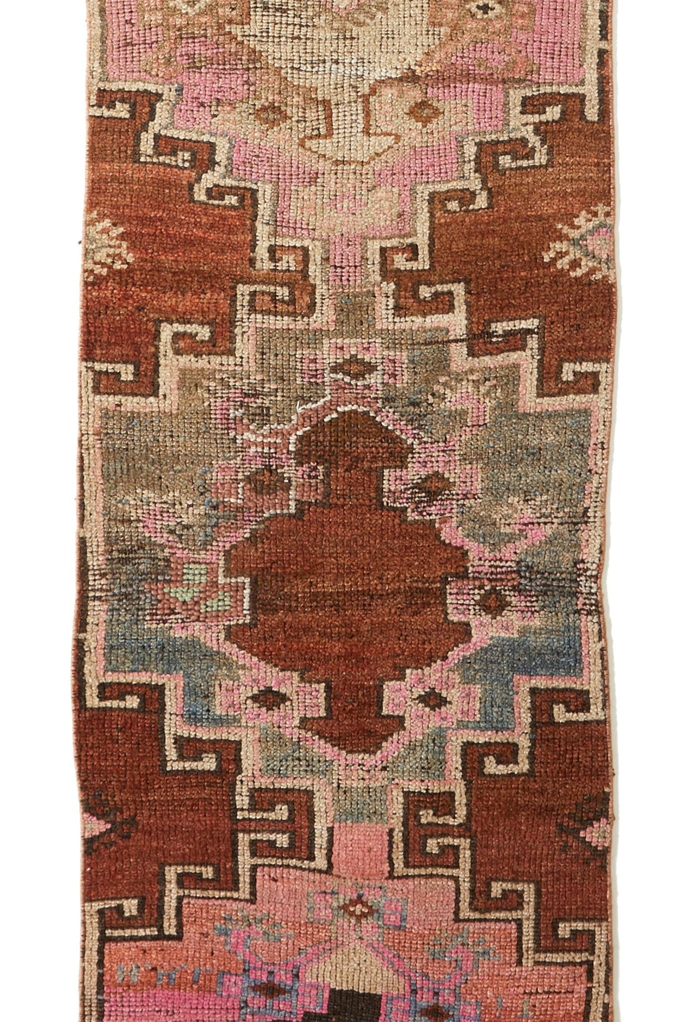 'Blush' Distressed Narrow Turkish Vintage Runner - 2'3.5'' x 11'3'' - Canary Lane