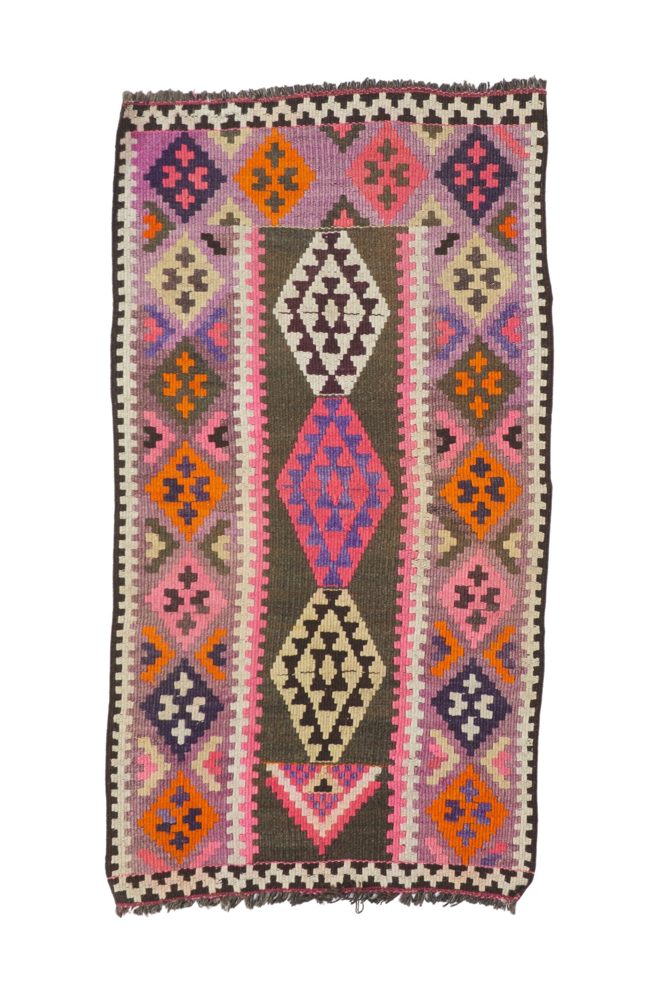 'Bouquet' Small Vintage Turkish Kilim Rug - 2’2” x 3’11” - Canary Lane