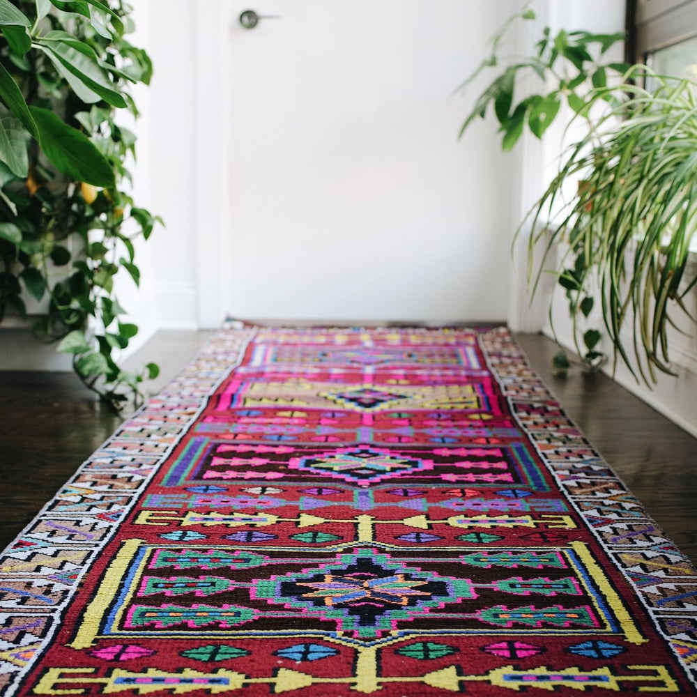 'Britt' Vintage Turkish Runner - 2'8'' x 11'9'' - Canary Lane