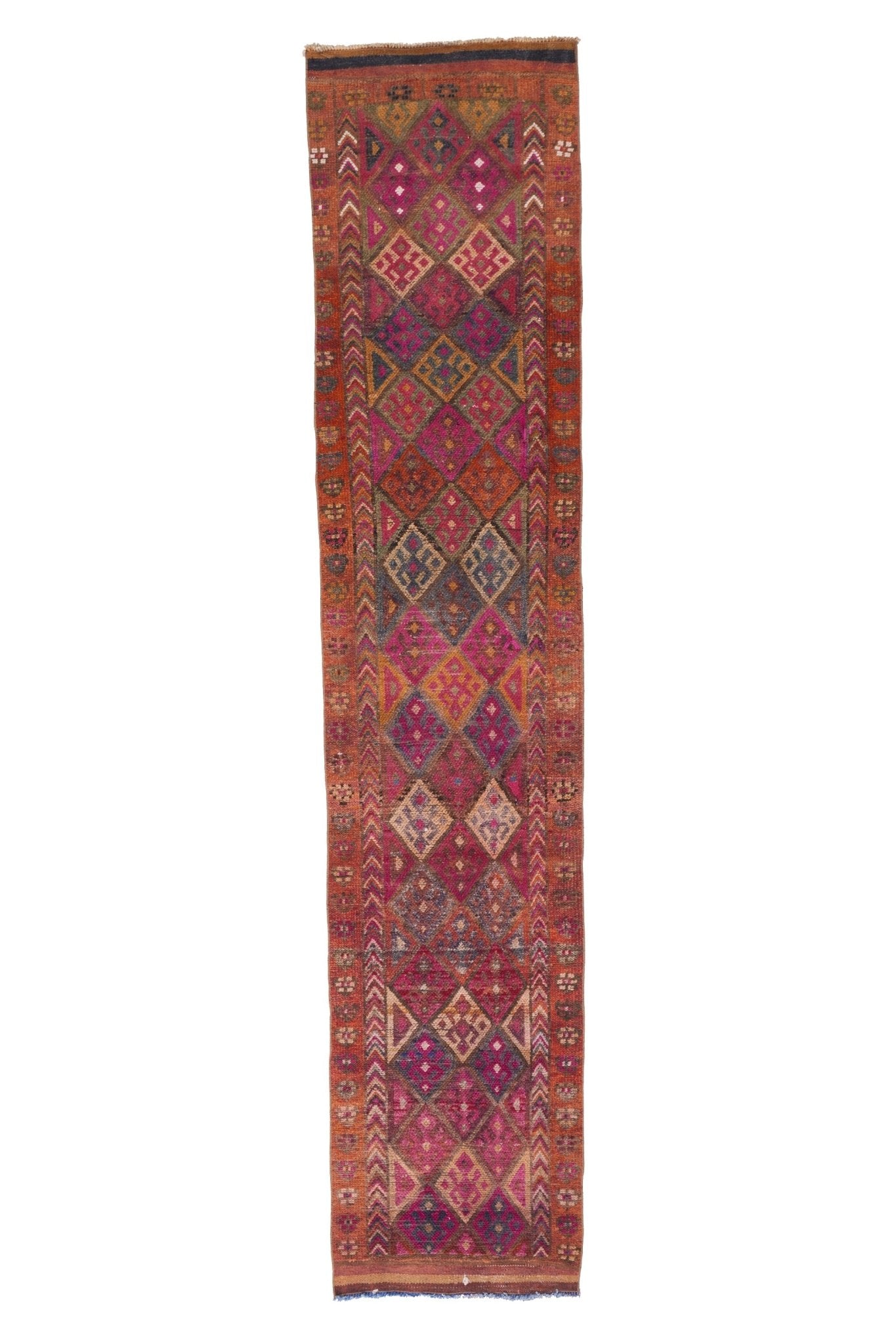 'Bruges' Vintage Turkish Runner - 2'9.5'' x 12'10'' - Canary Lane