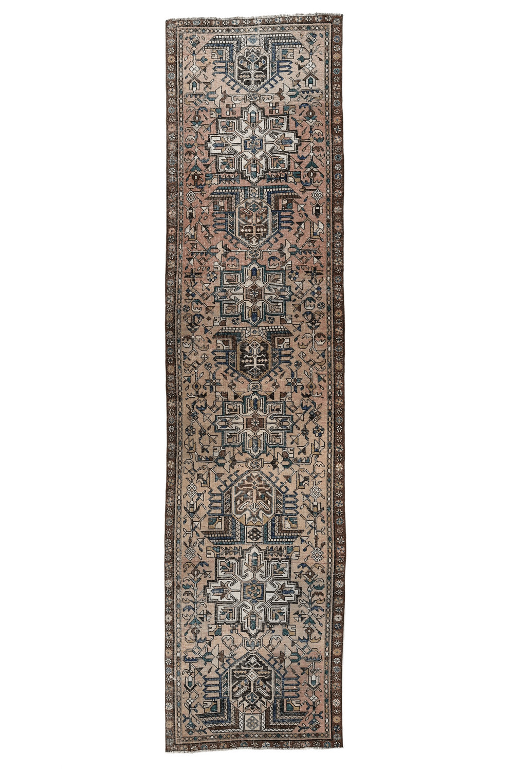 'Cedar' Vintage Persian Runner - 3'5.5" x 14'1.5" - Canary Lane