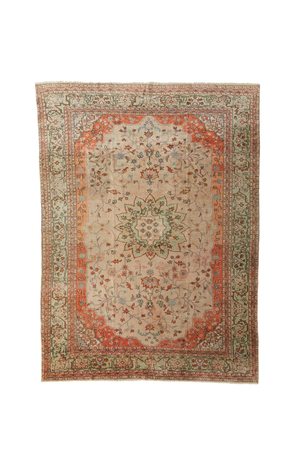 'Chrysanthemum' Vintage Persian Rug - 6'5