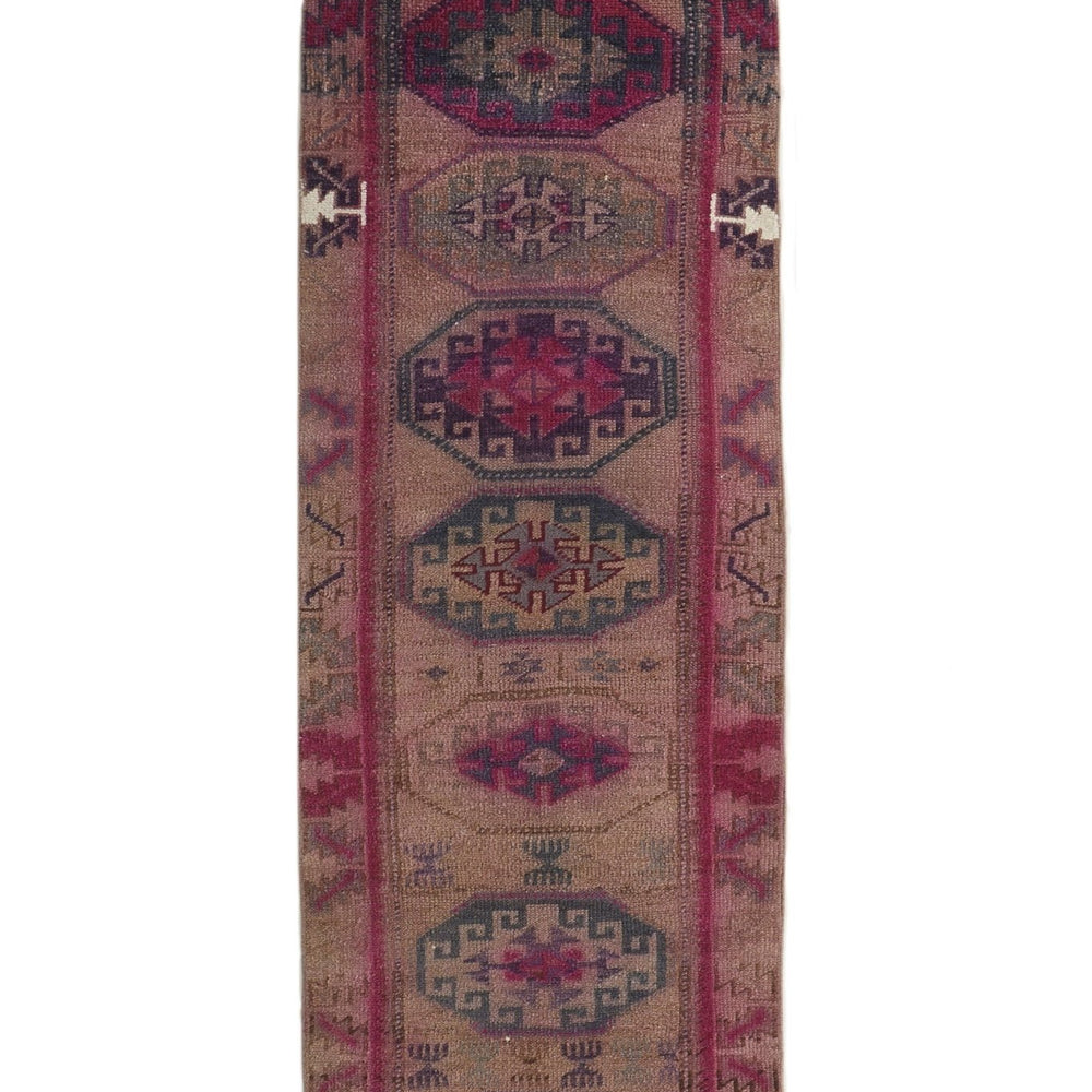 'Concord' Vintage Turkish Runner Rug - 2'8" x 8' - Canary Lane