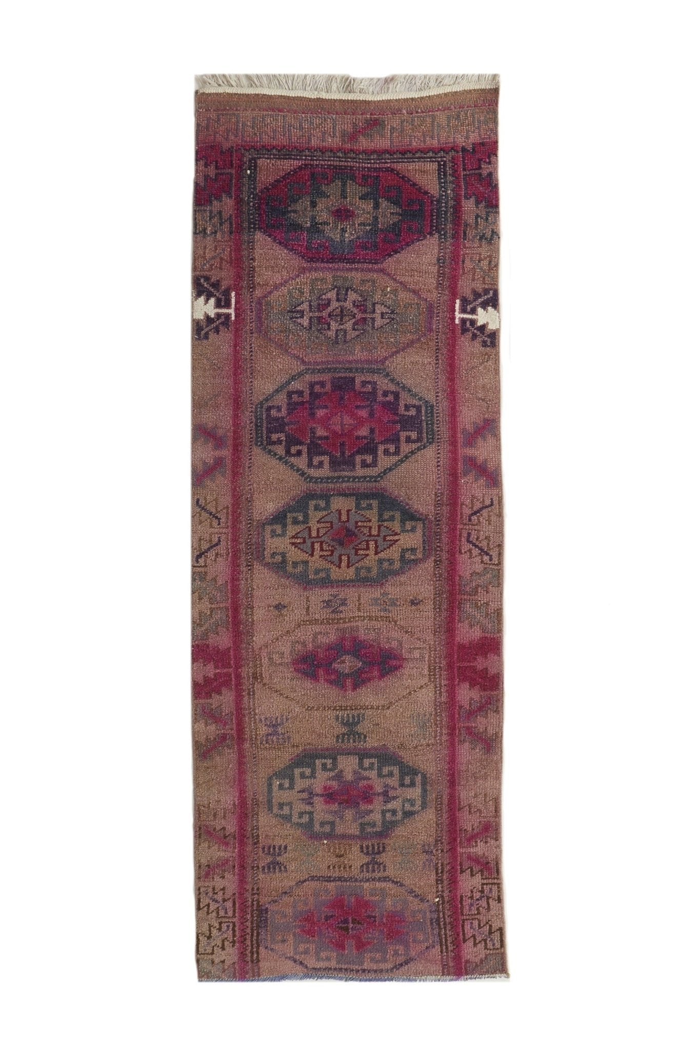 'Concord' Vintage Turkish Runner Rug - 2'8" x 8' - Canary Lane