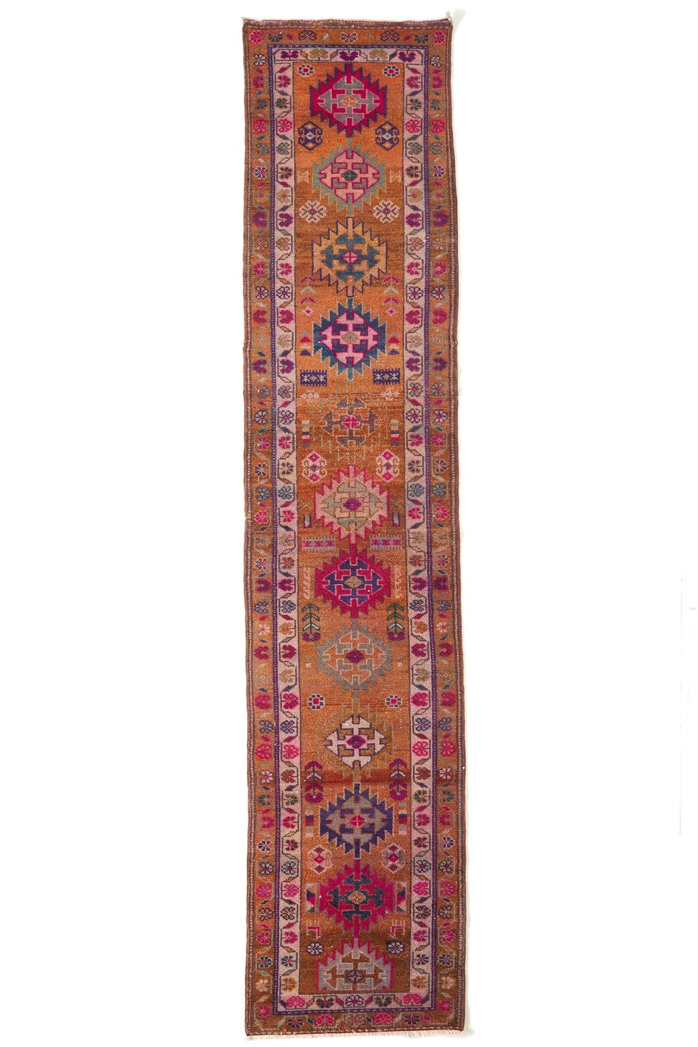 'Daisy' Vintage Turkish Long Runner - 2'11'' x 13'10'' - Canary Lane