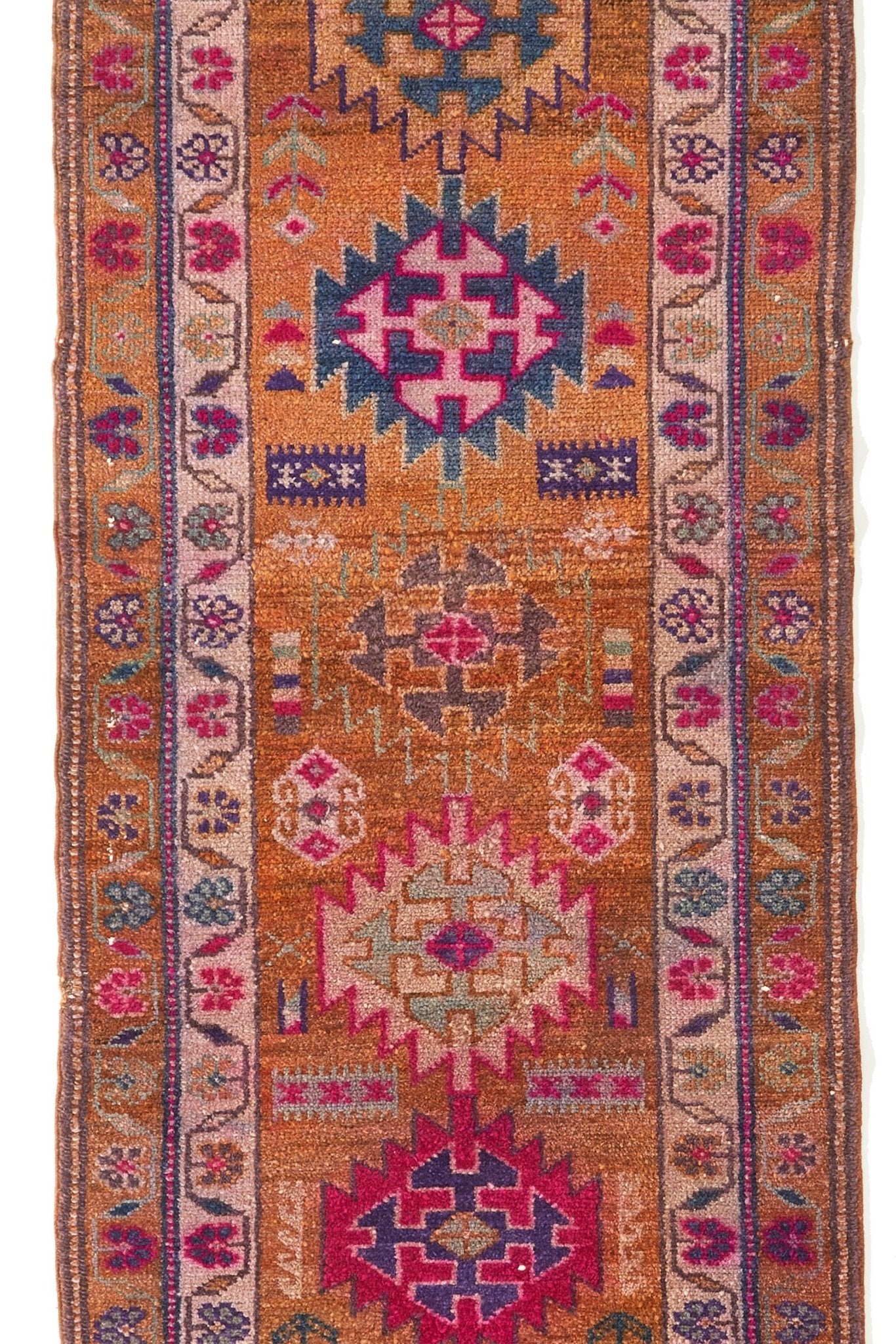 'Daisy' Vintage Turkish Long Runner - 2'11'' x 13'10'' - Canary Lane