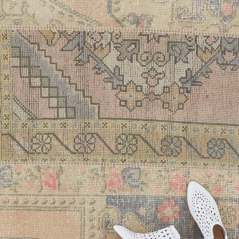 
                      
                        'Daisy' Vintage Turkish Patchwork Runner - 2'11'' x 12'9" - Canary Lane
                      
                    