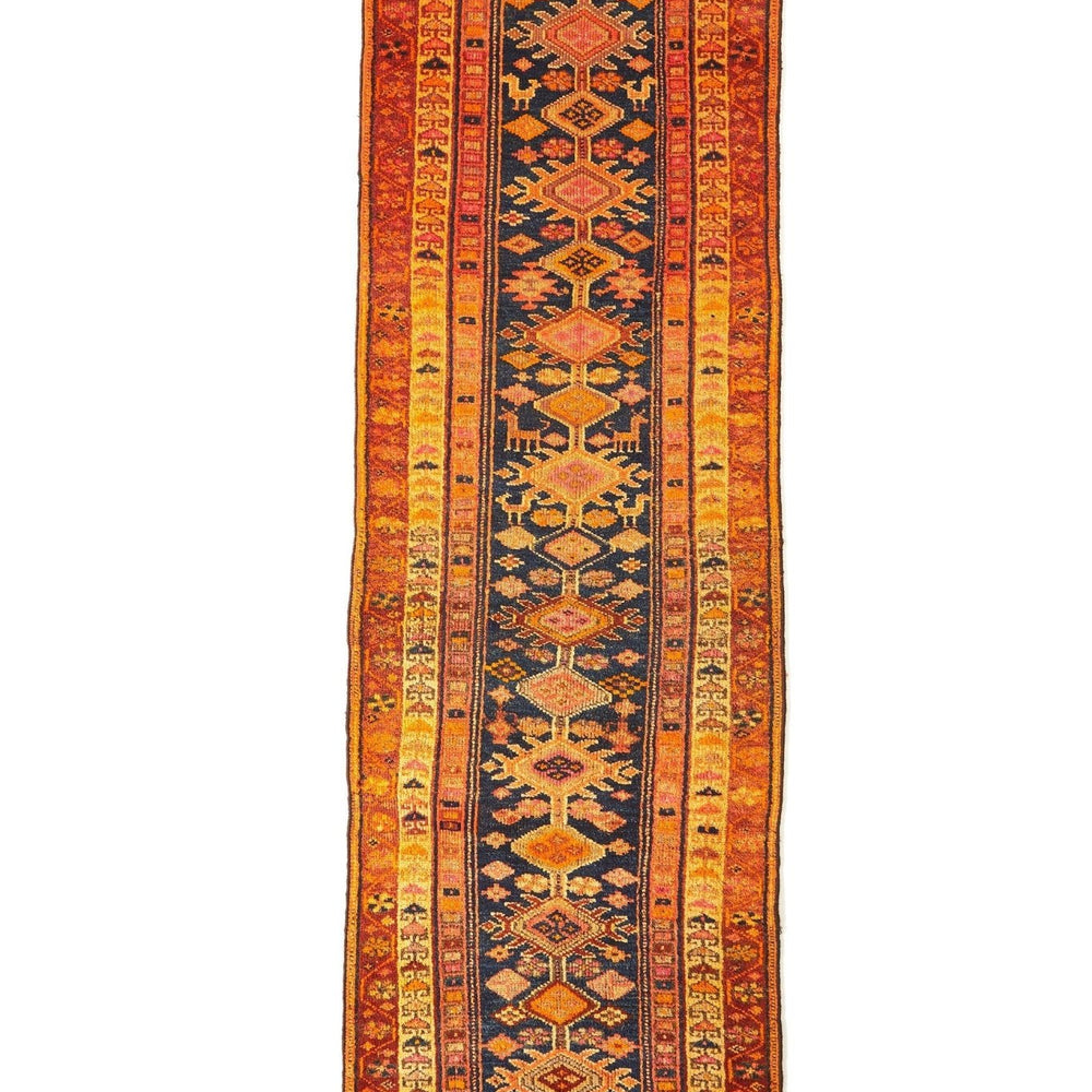 'Dandelion' Antique Rare Tribal Runner - 3'3'' x 11'10'' - Canary Lane