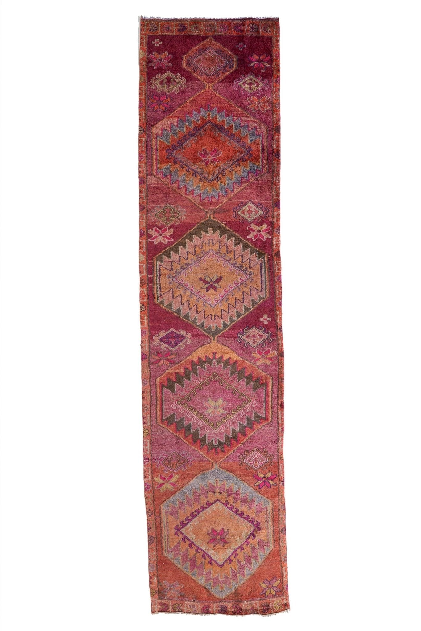 'Delight' Turkish Vintage Runner Rug (On Hold) - 2'11'' x 12'3'' - Canary Lane