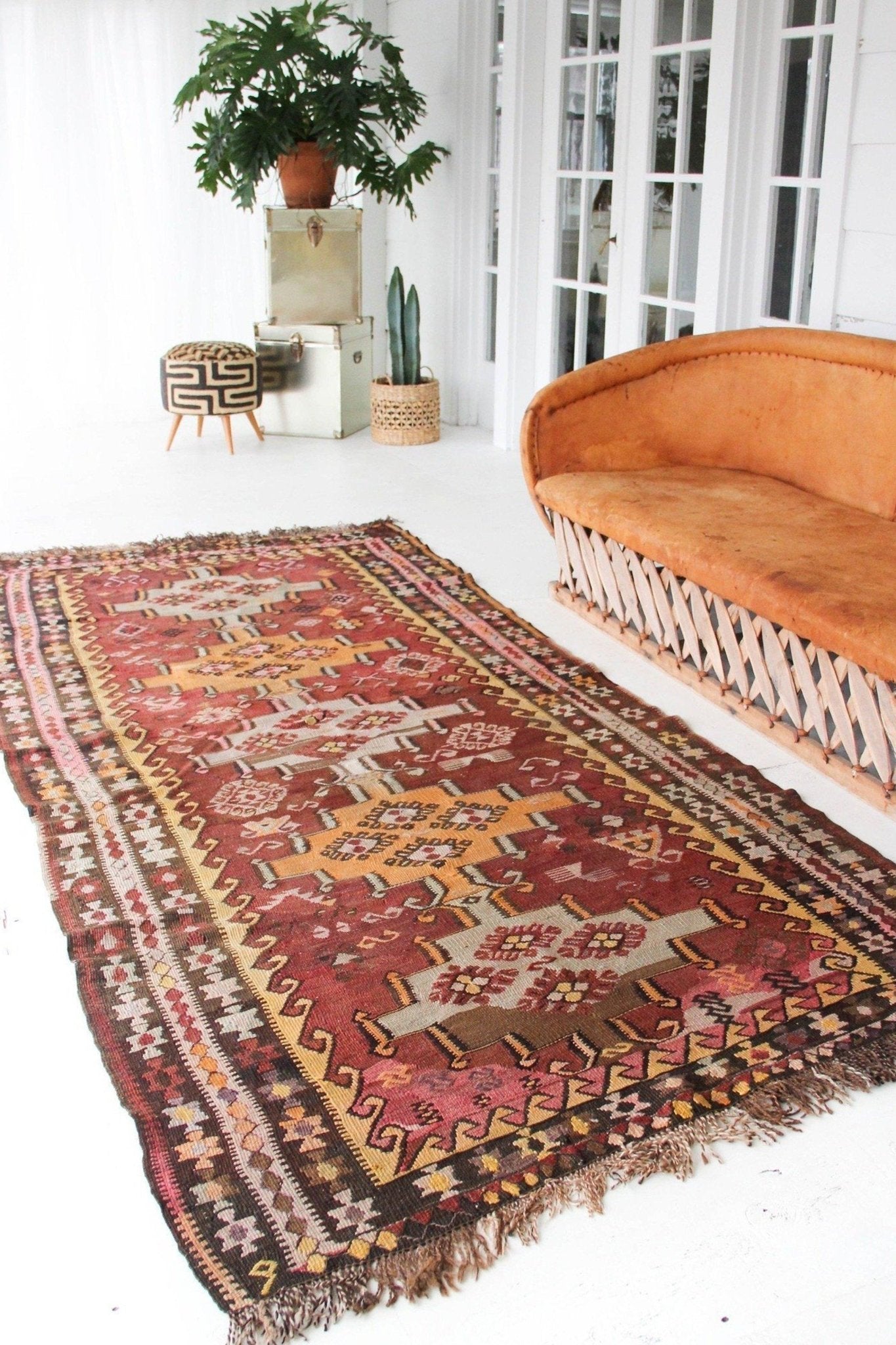 'Eliode' Kilim Rug - 4'5" x 10'7" - Canary Lane