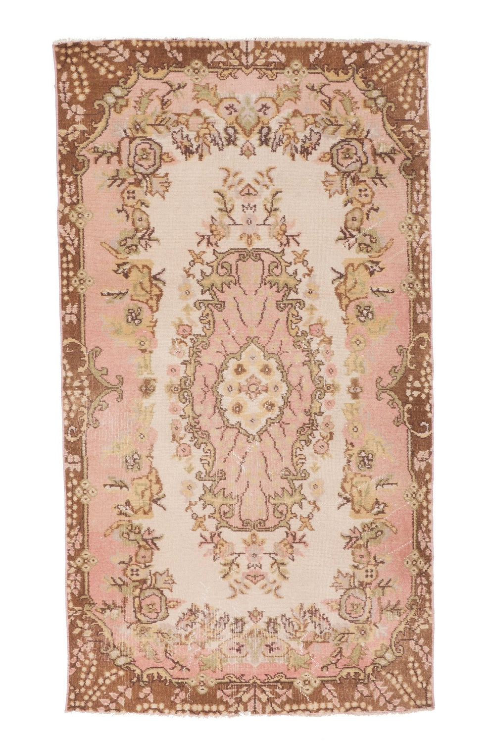 'Elizabeth' Turkish Vintage Area Rug - 3'8'' x 6'8'' - Canary Lane