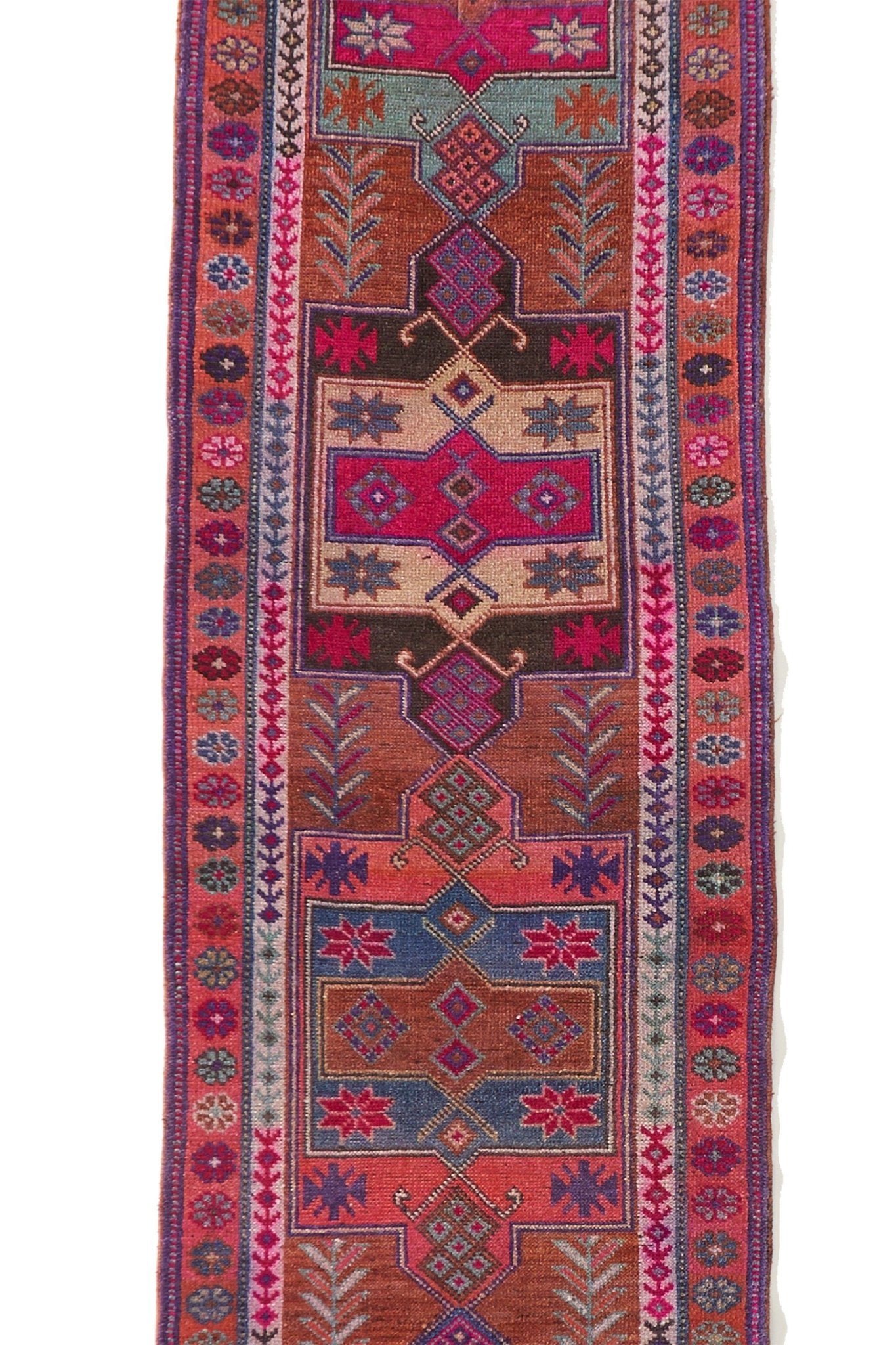 'Elysium' Vintage Turkish Runner - 3' x 14'2'' - Canary Lane