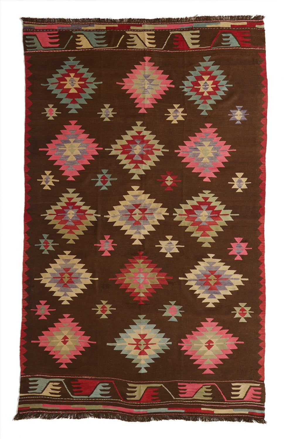 'Fatima' Turkish Kilim Area Rug - 6'4'' x 10'11'' - Canary Lane