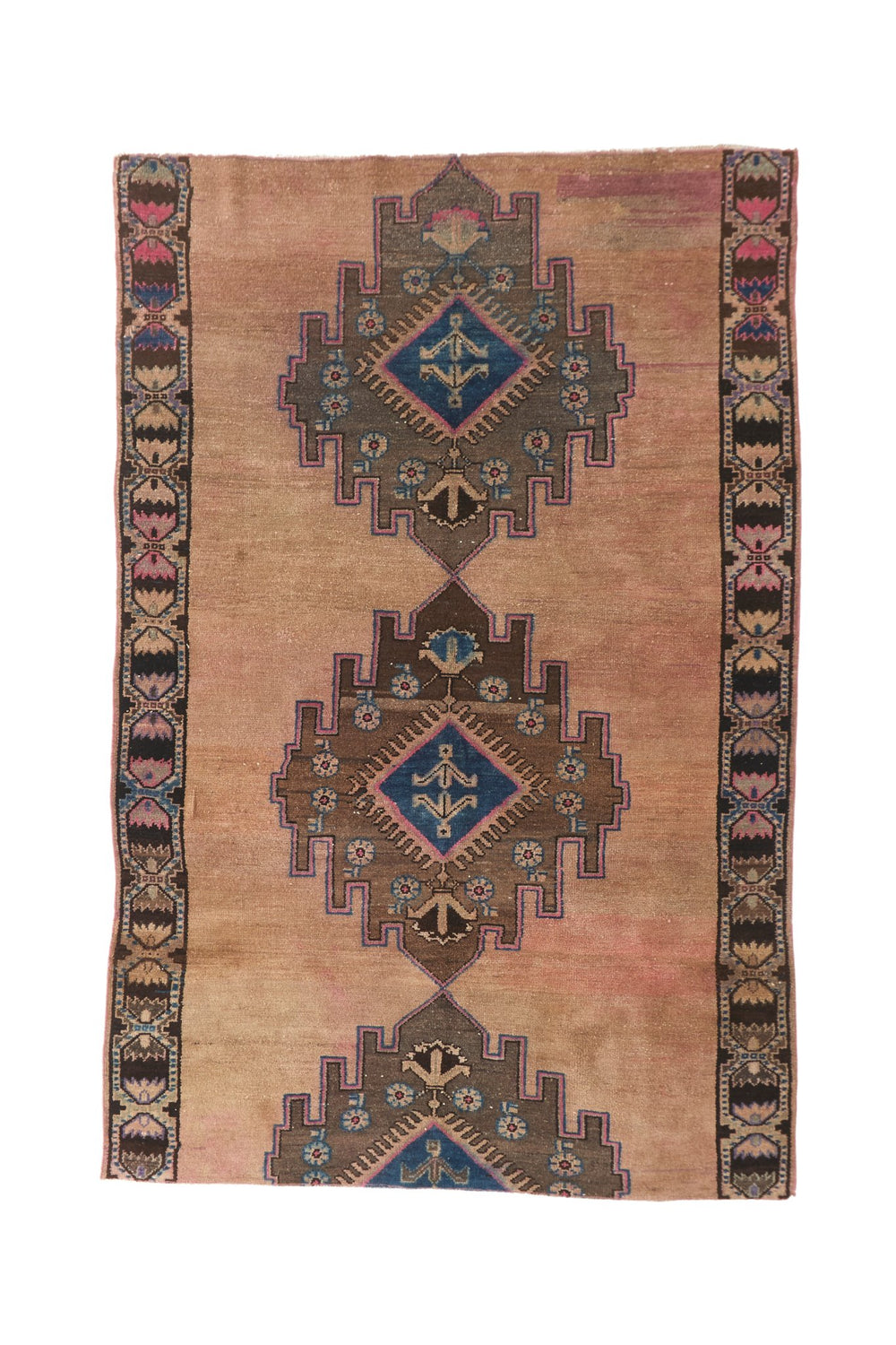 'Fern' Vintage Turkish Area Rug - 5'9