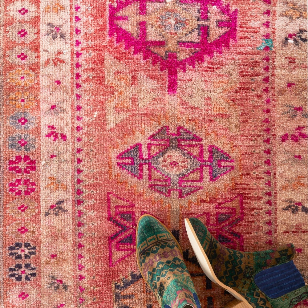 'Fleur' Turkish Ombré Runner Rug - 2'7'' x 14'7'' - Canary Lane