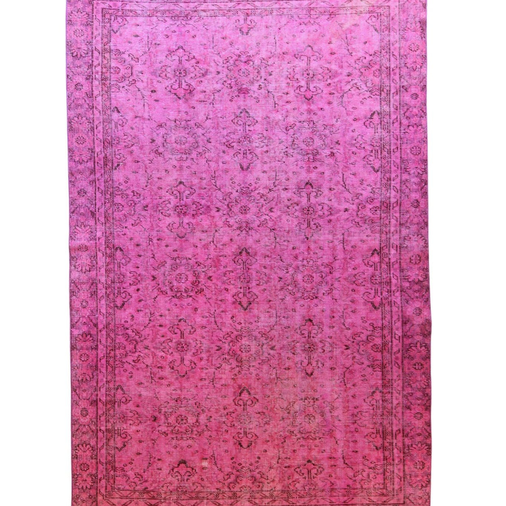 'Florian' Vintage Turkish Overdye Rug - 5'5'' x 9'1'' - Canary Lane
