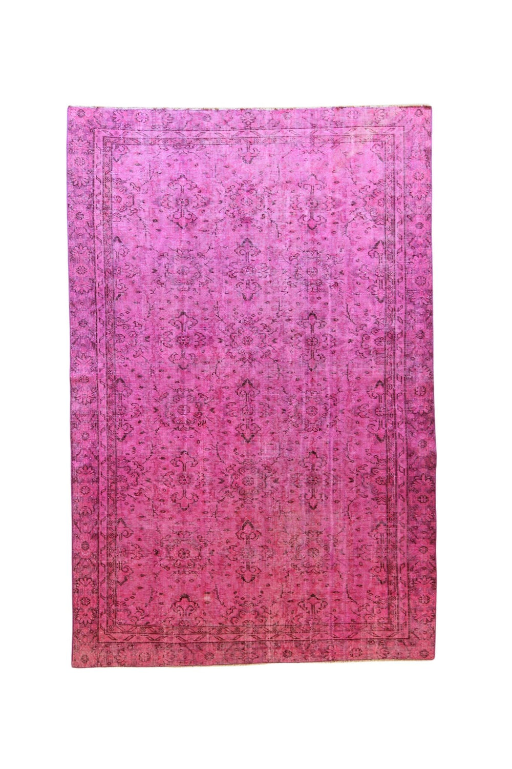 'Florian' Vintage Turkish Overdye Rug - 5'5'' x 9'1'' - Canary Lane