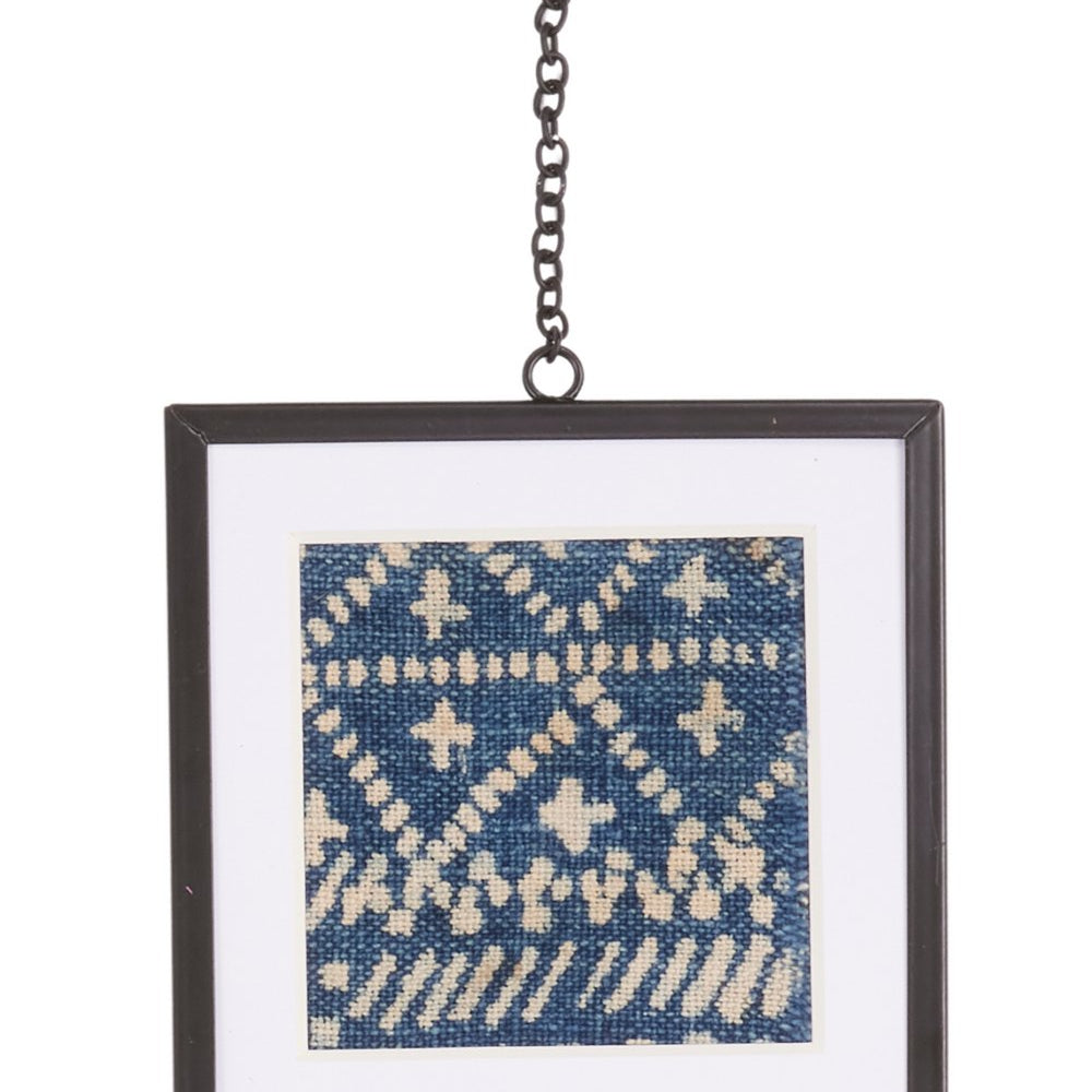 Framed Vintage Indigo Textile Wall Art No. 002 - Canary Lane