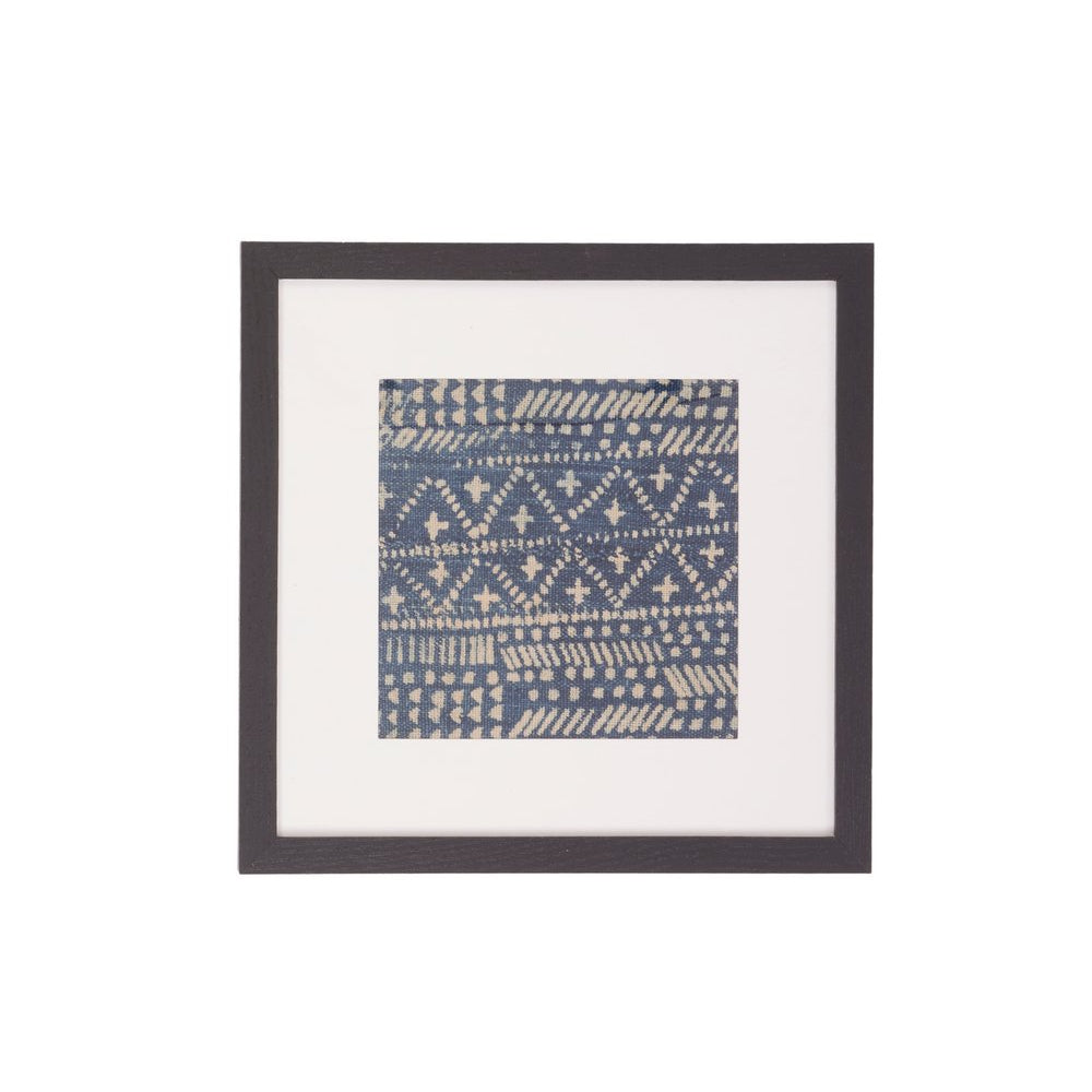 Framed Vintage Indigo Textile Wall Art No. 022 - Canary Lane