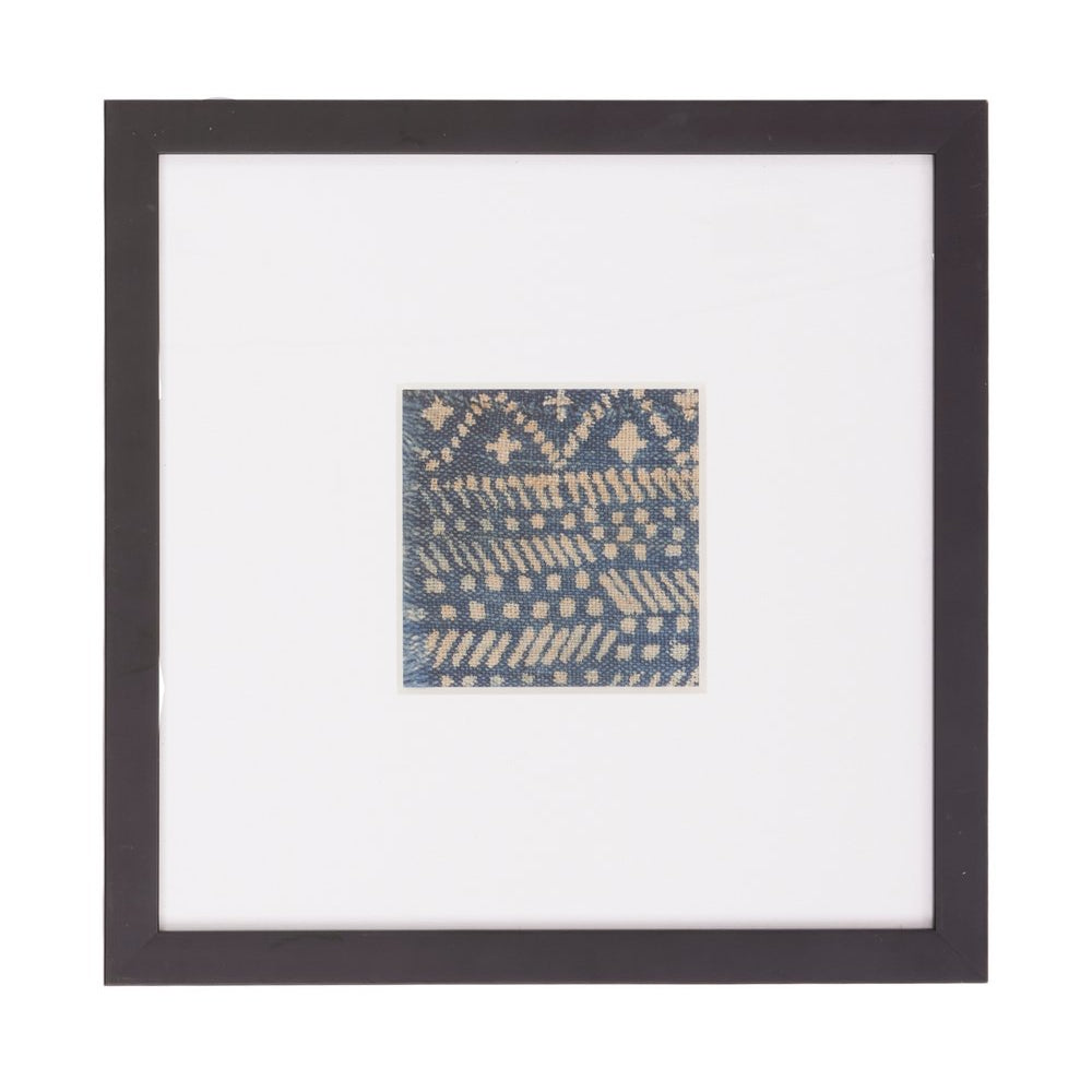 Framed Vintage Indigo Textile Wall Art No. 023 - Canary Lane