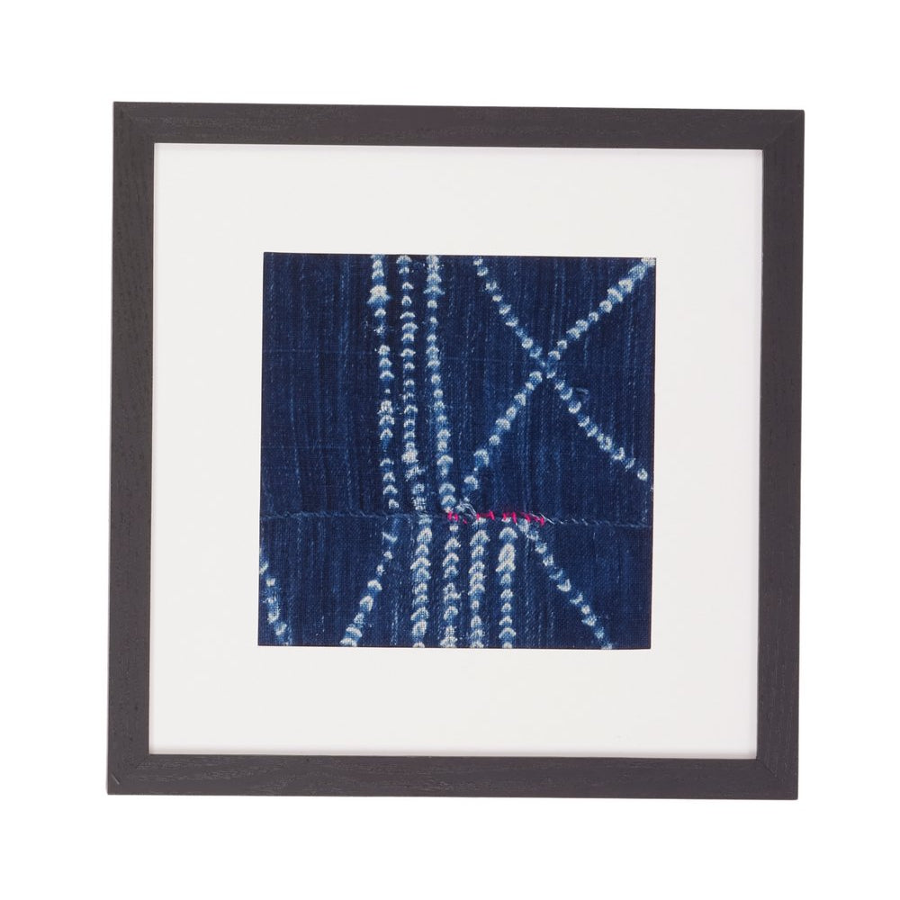 Framed Vintage Indigo Textile Wall Art No. 024 - Canary Lane