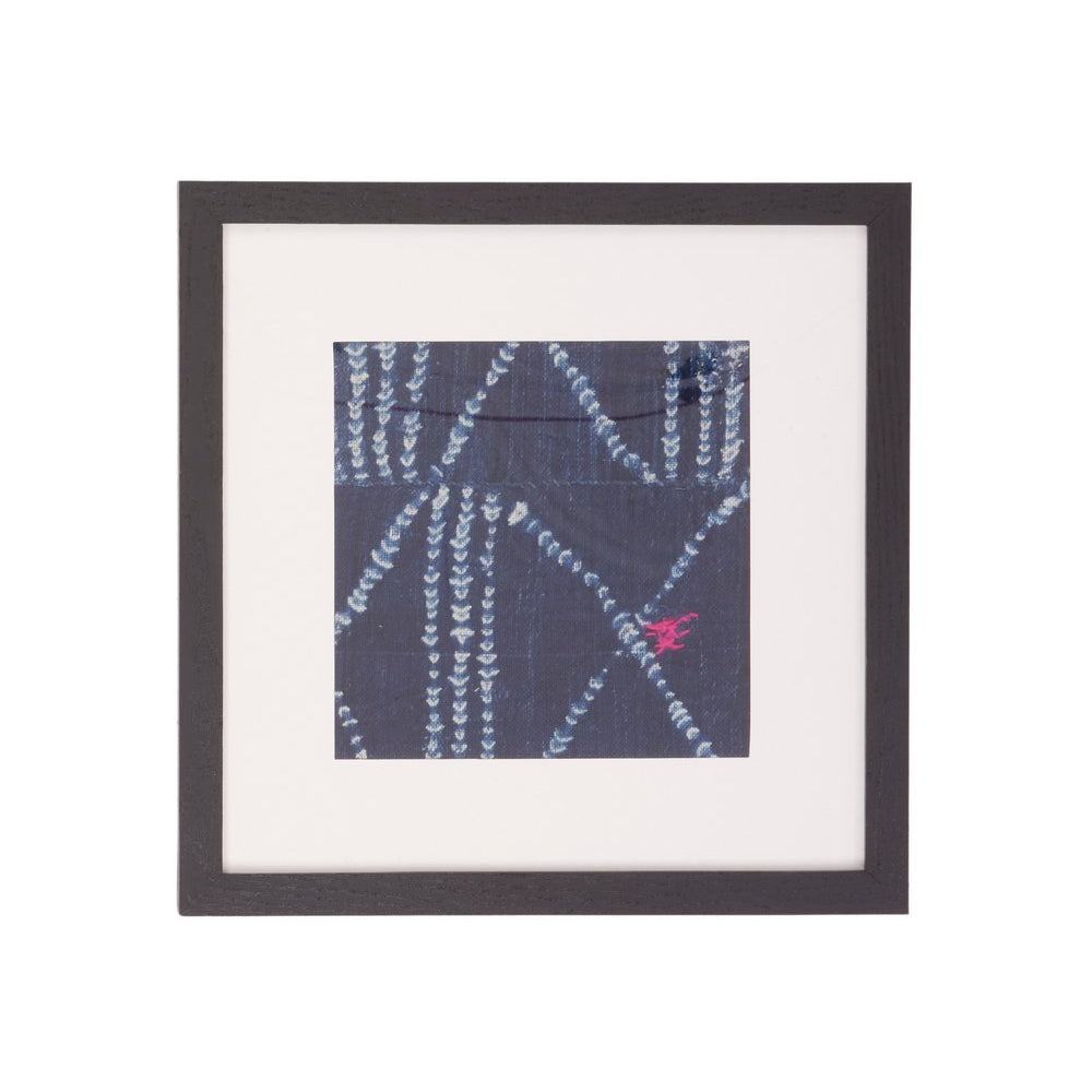 Framed Vintage Indigo Textile Wall Art No. 025 - Canary Lane