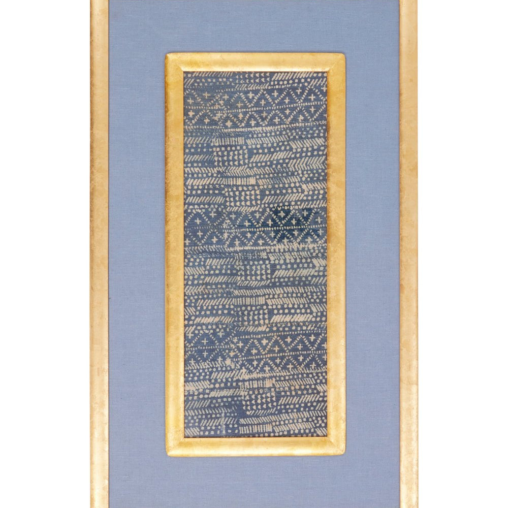 Framed Vintage Indigo Textile Wall Art No. 026 - Canary Lane