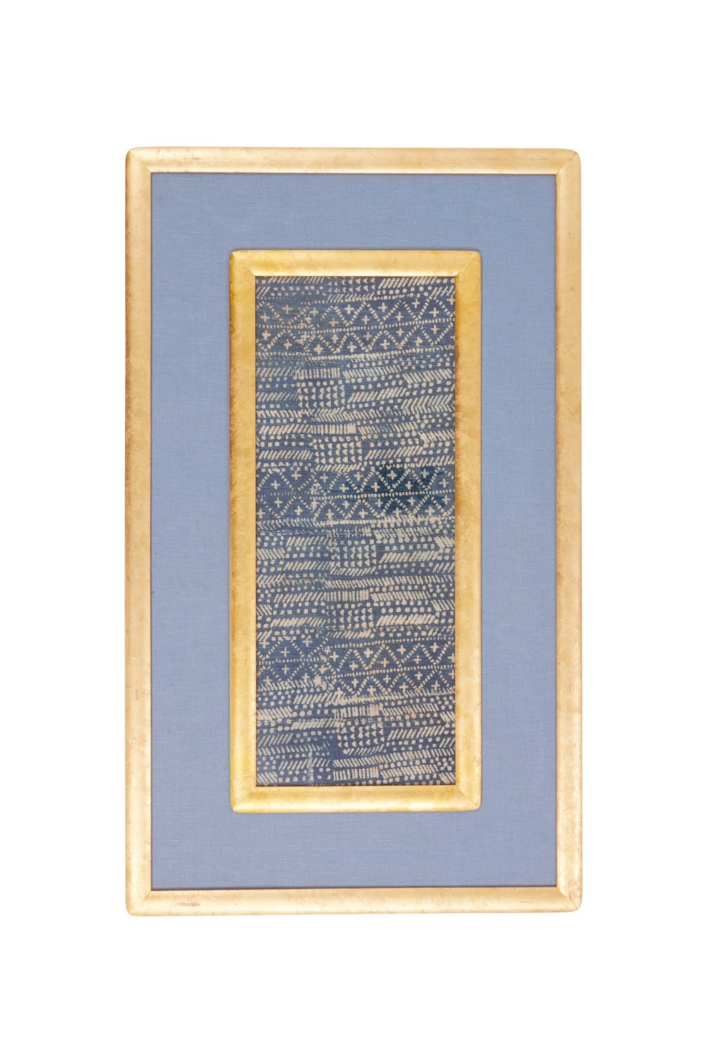 Framed Vintage Indigo Textile Wall Art No. 026 - Canary Lane