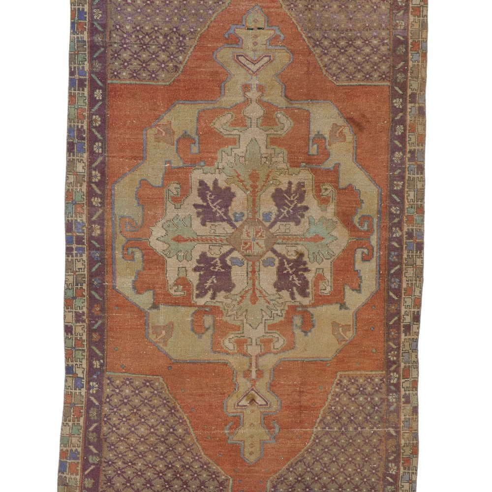 
                  
                    'Frances' Distressed Vintage Oushak Area Rug - 4'9'' x 8'10'' - Canary Lane
                  
                