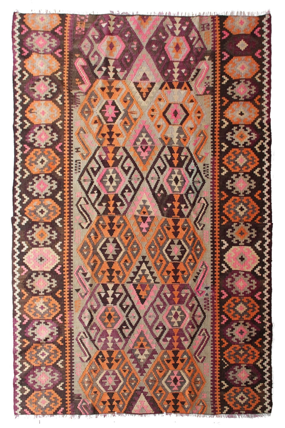 'Gardenia' Vintage Kilim Rug - 5' x 7'11