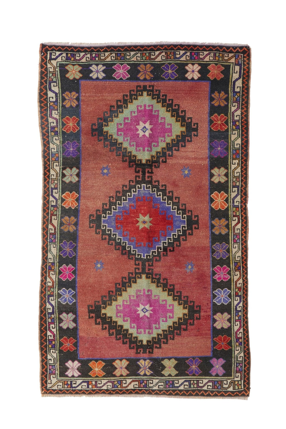 'Gemini' Turkish Vintage Area Rug - 3'11