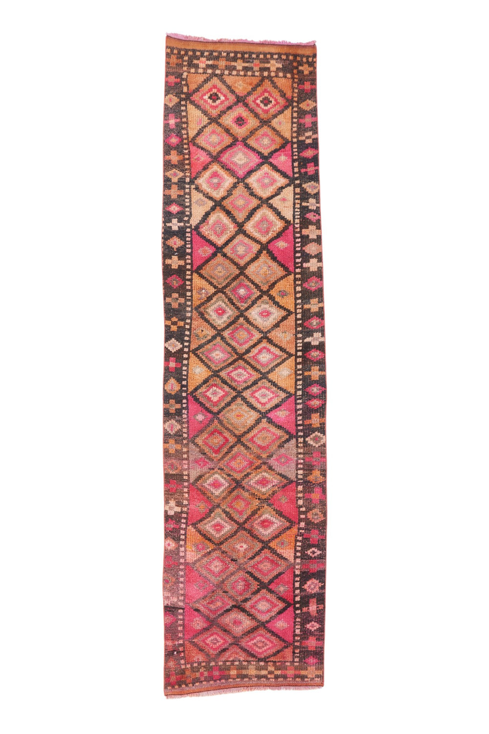 'Gemstone' Vintage Turkish Runner - 2'7'' x 10'6'' - Canary Lane