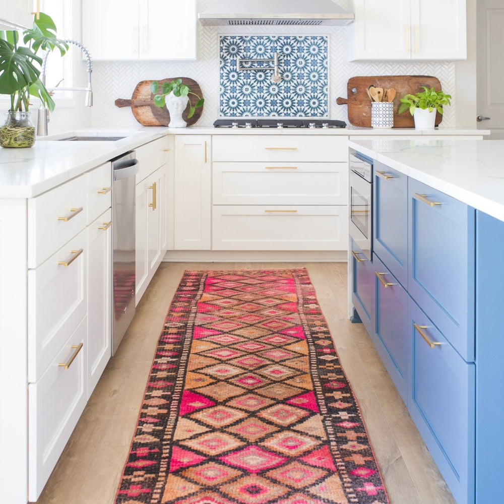 
                  
                    'Gemstone' Vintage Turkish Runner - 2'7'' x 10'6'' - Canary Lane
                  
                