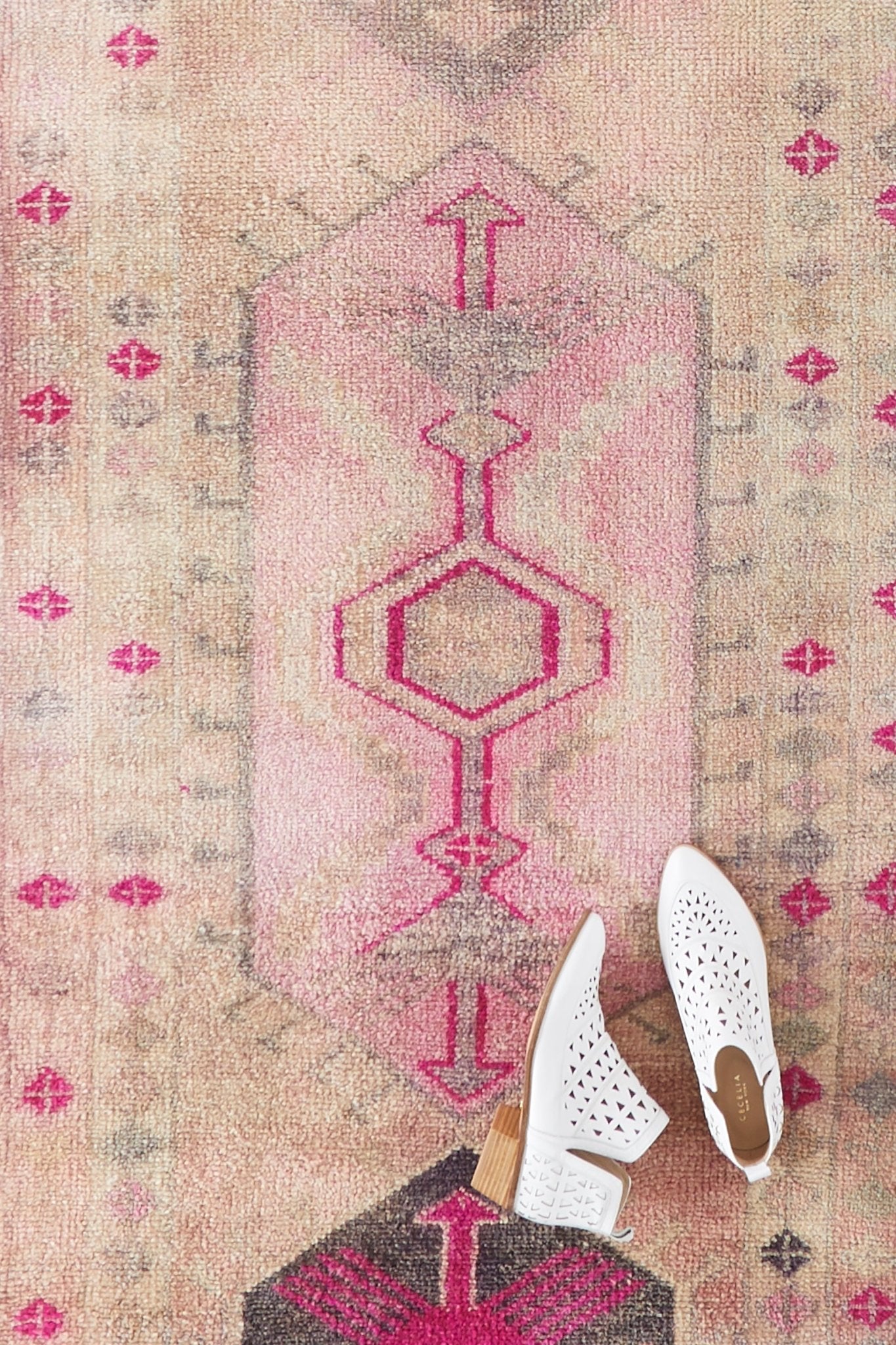 'Geranium' Vintage Turkish Runner - 2'10 x 13'4" - Canary Lane