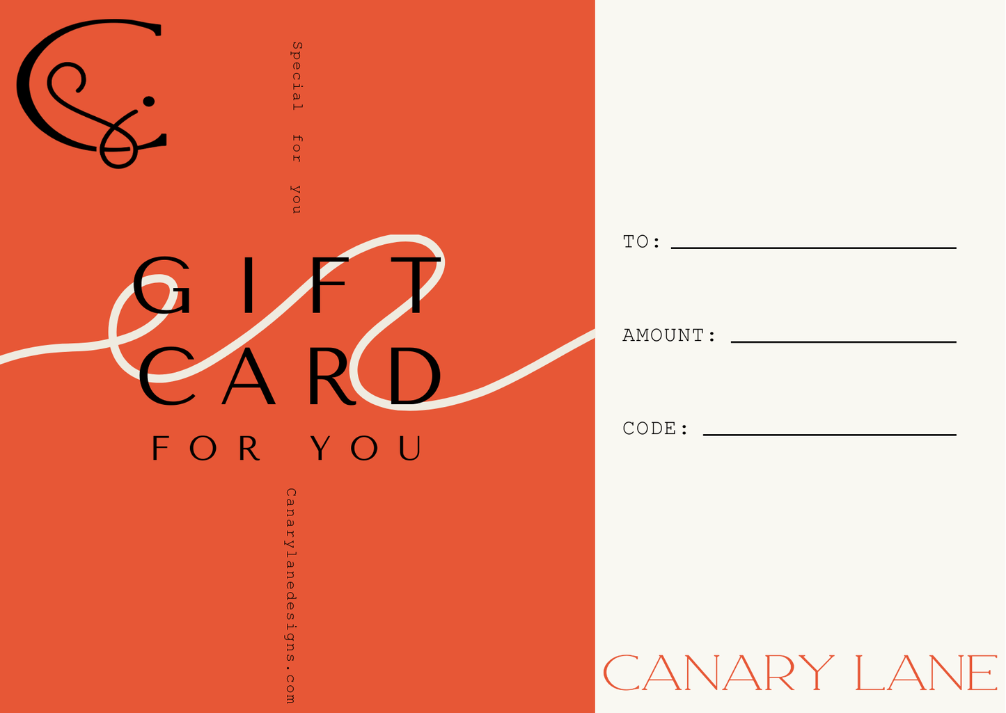 Gift Card - Canary Lane