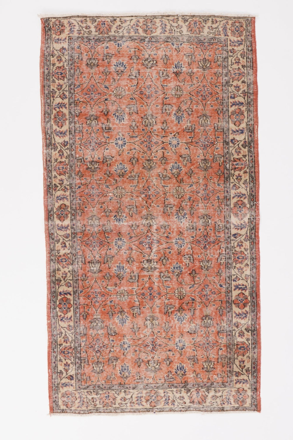 'Heather' Vintage Turkish Rug - 3'10.5'' x 7'3.5'' - Canary Lane