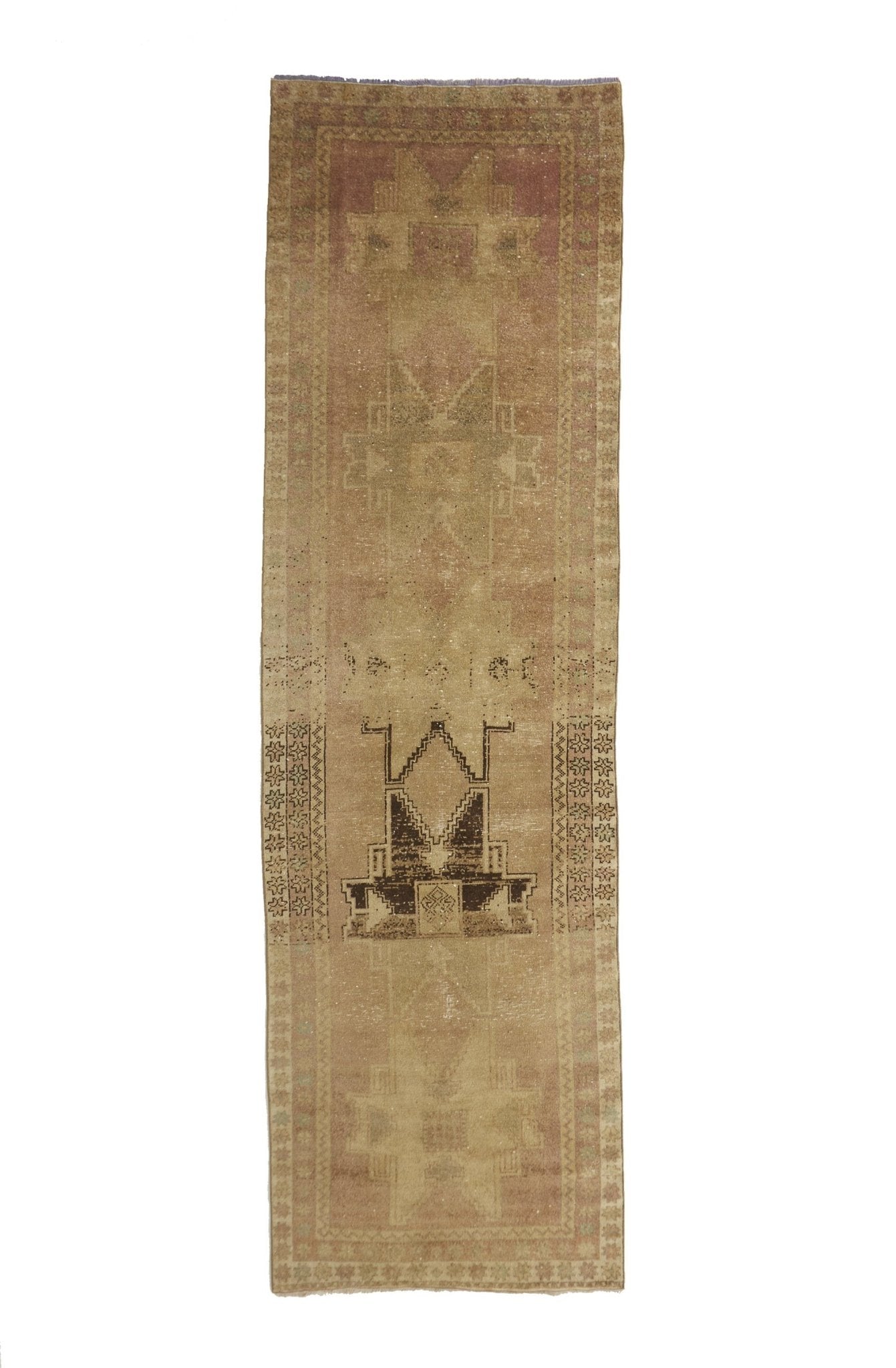 'Honey' Vintage Turkish Runner - 3'7'' x 12'5'' - Canary Lane