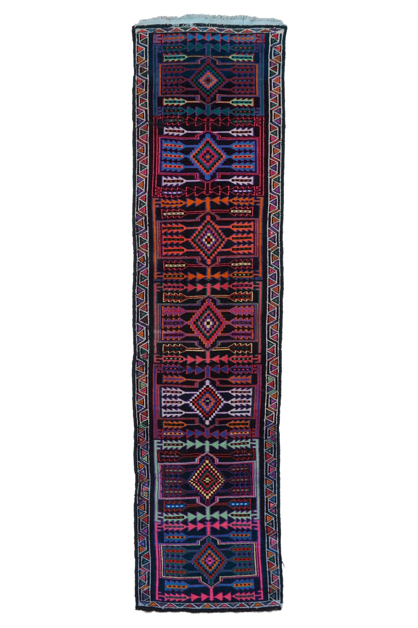 'Jamboree' Vintage Turkish Runner - 2'10'' x 11'2'' - Canary Lane