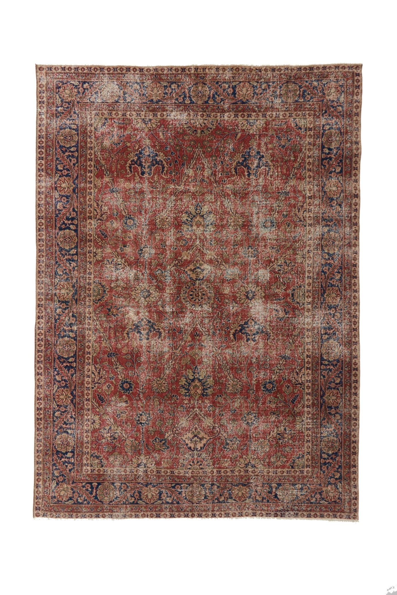 'Jasmine' Turkish Vintage Area Rug - 7’10” x 11” - Canary Lane