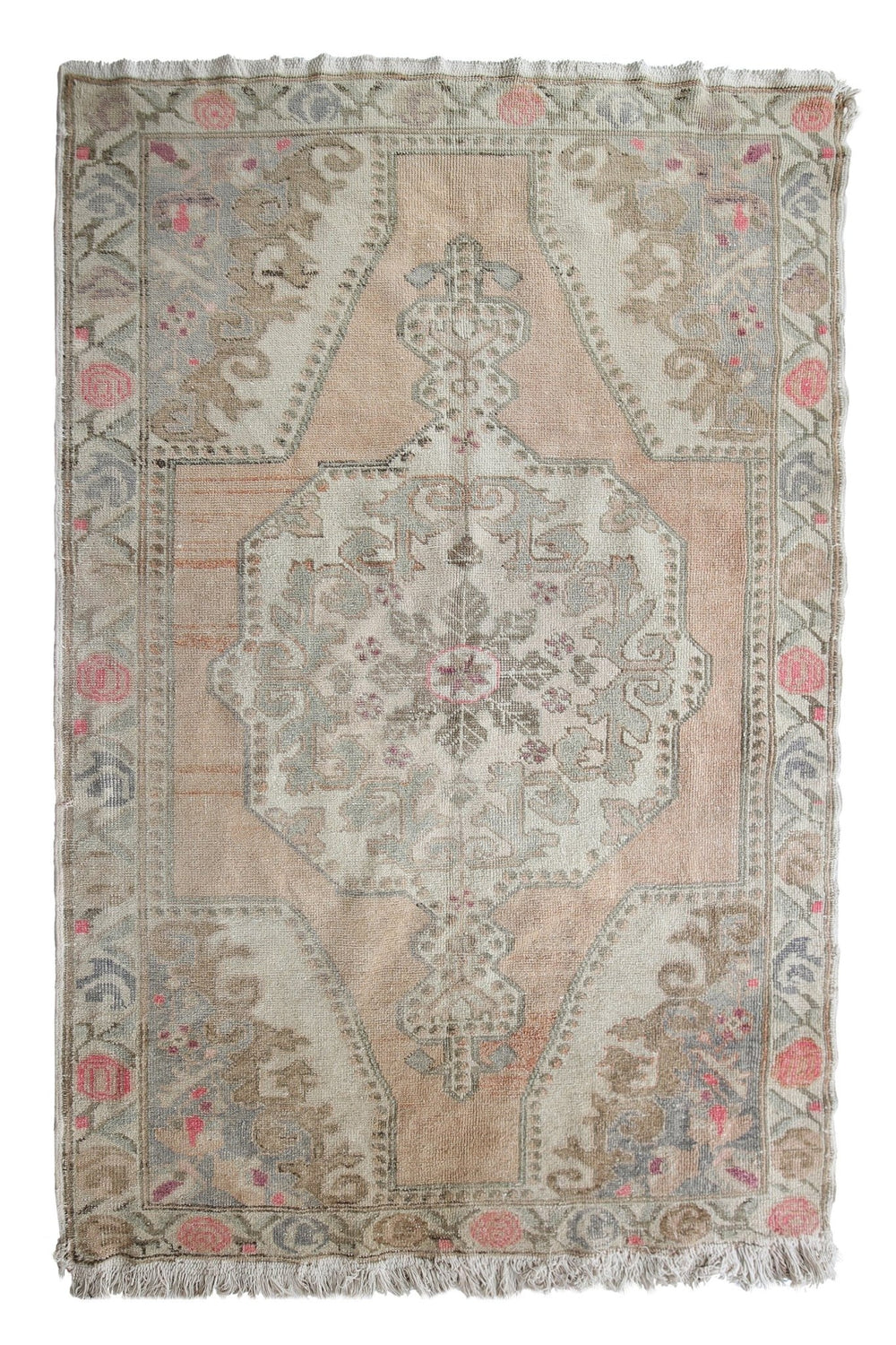 'Joy' Oushak Vintage Rug - 4'7'' x 7'8'' - Canary Lane