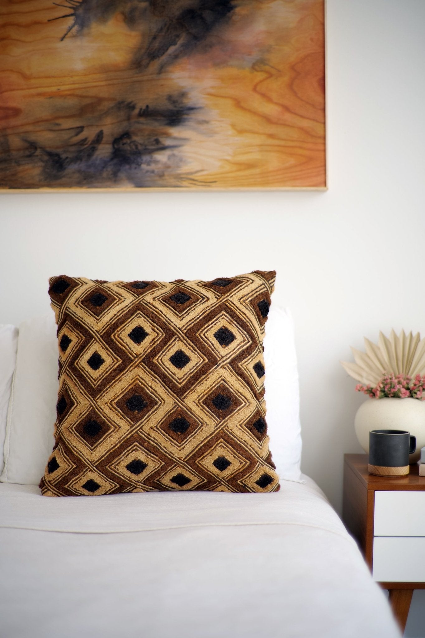 Kuba Cloth Pillow No. 86 - Canary Lane