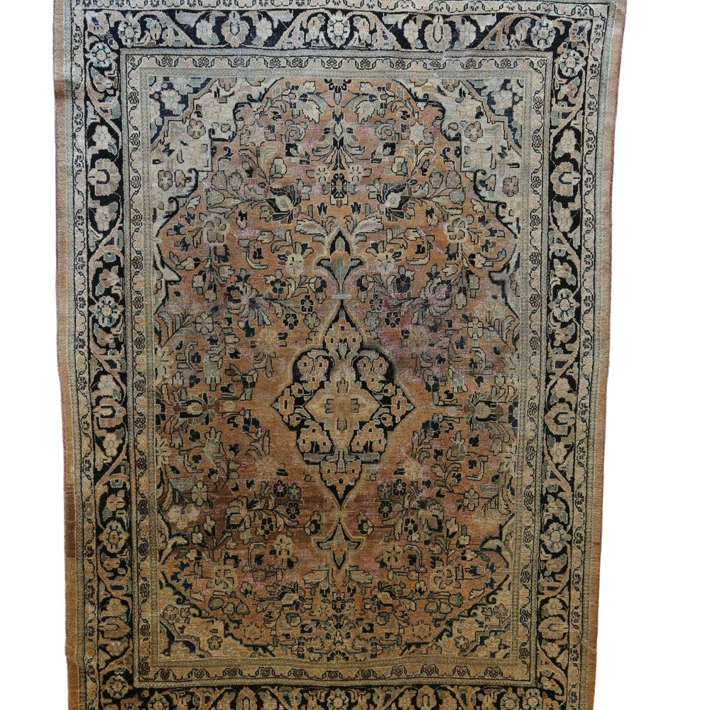 'Liana' Vintage Persian Rug - 7'4'' x 10'2'' - Canary Lane