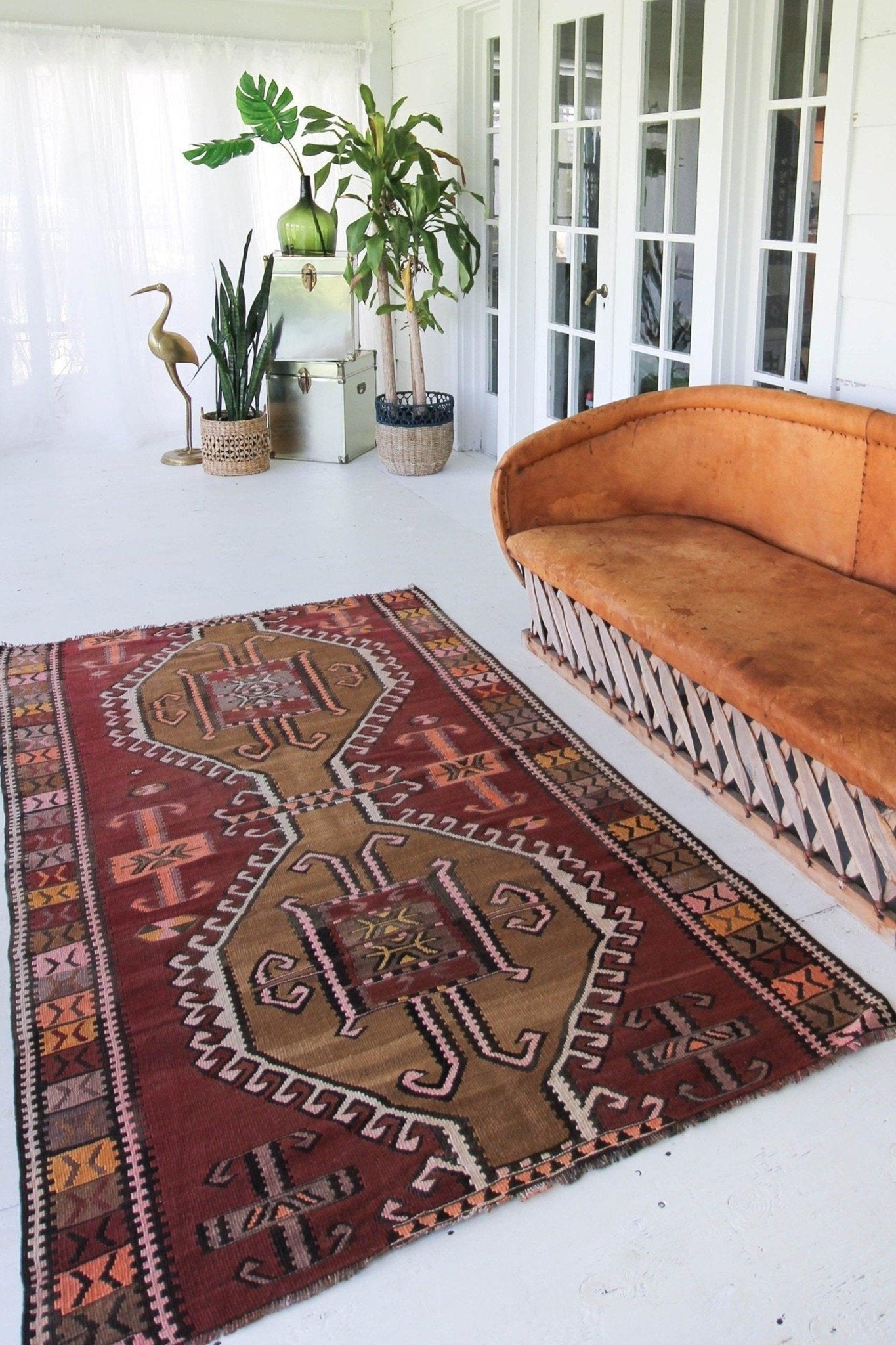 'Lilah' Vintage Kilim - 4'3" x 7'6" - Canary Lane